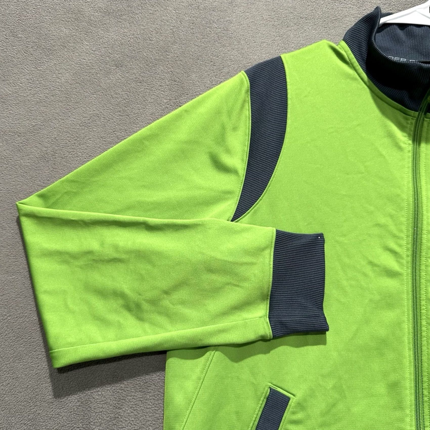 Under Armour Under Armour Track Jacket Mens XL Green Full Zip Windbreaker Casual Running & Jogging Womens? Size US XL / EU 56 / 4 - 7 Thumbnail