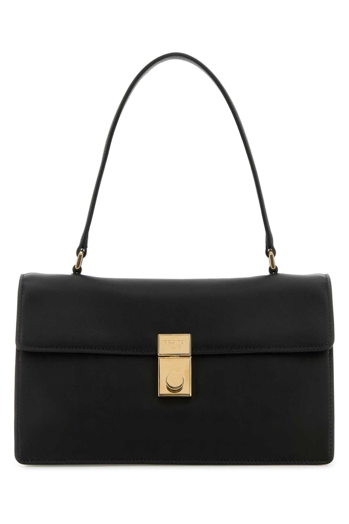 Prada Black Leather Handbag Size ONE SIZE - 1 Thumbnail