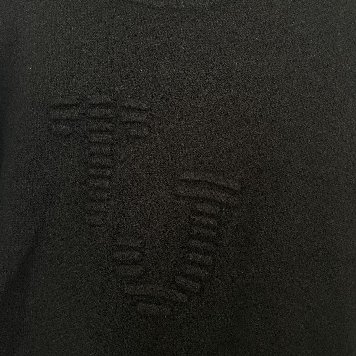 Trussardi × Vintage Vintage 90s Trussardi Luxury Designer Knitted Wool Sweater Size US M / EU 48-50 / 2 - 2 Thumbnail
