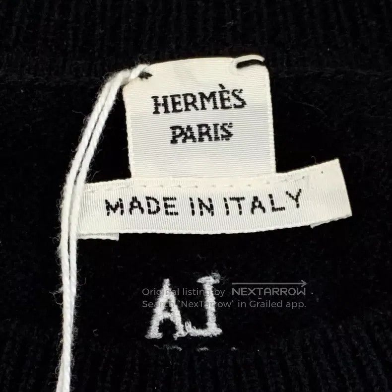 Hermes Hermes Black Pattern Jacquard Round Neck Long Sleeve Knitt Size XS / US 0-2 / IT 36-38 - 5 Thumbnail