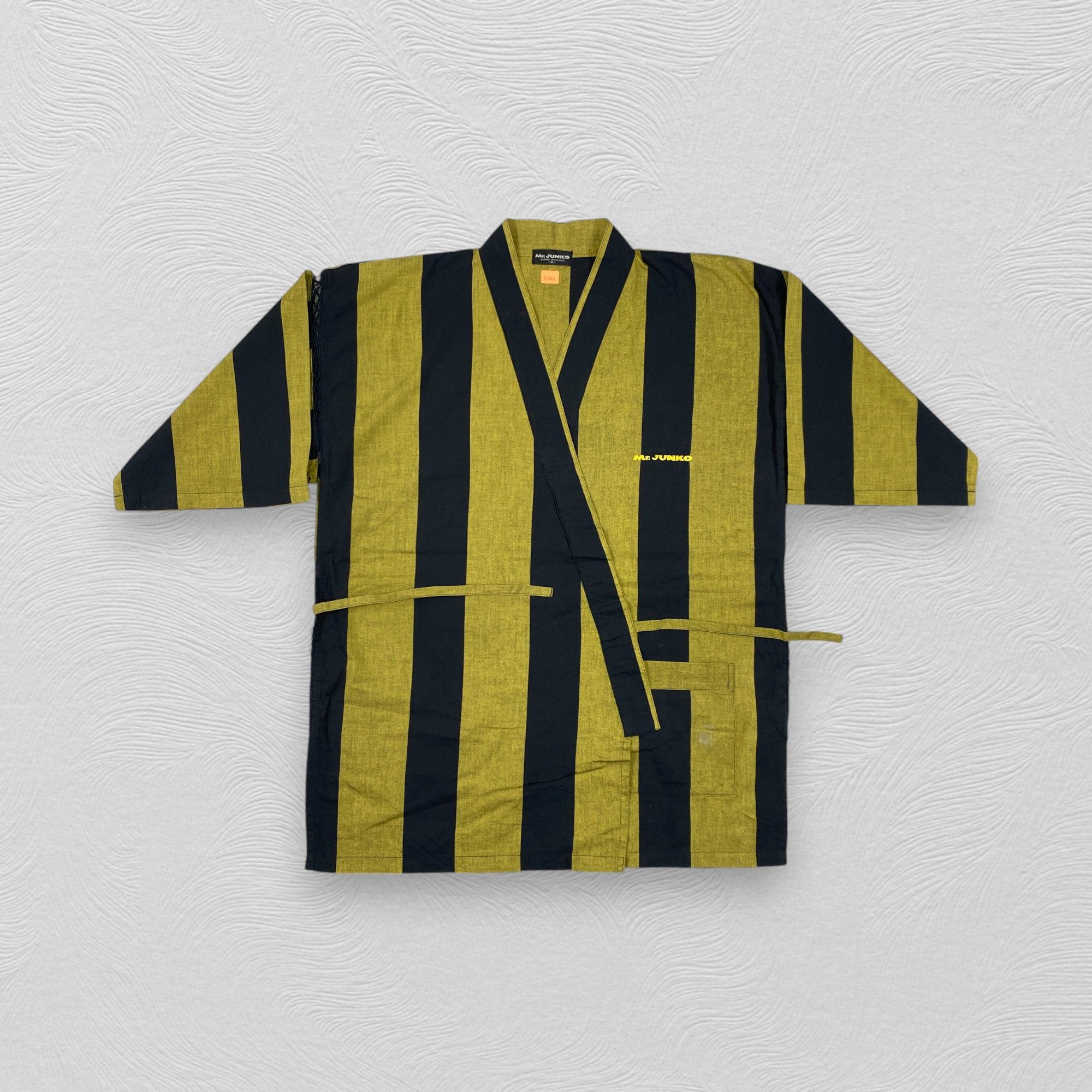 Japanese Brand Vintage Mr. Junko Vintage Robe Black Stripes -J285 Size US XS / EU 42 / 0 - 1 Thumbnail