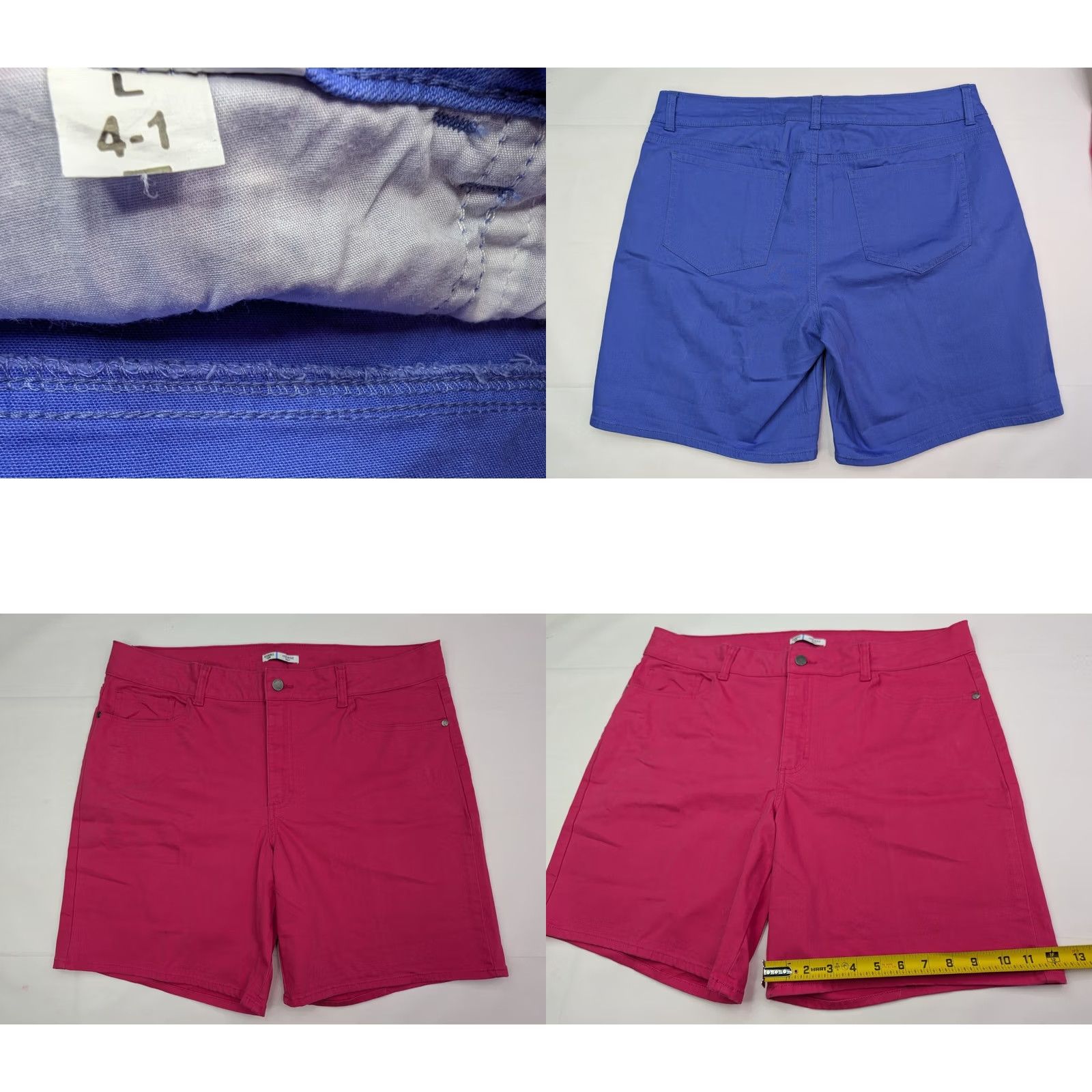 Lee RIDERS by LEE LOT x 2 Pink & Blue Denim Mid Rise Shorts, Women L (38 x 8) EUC Shorts Bermuda 5-Pocket Classic Size 36" / US 14 / IT 50 - 8 Thumbnail