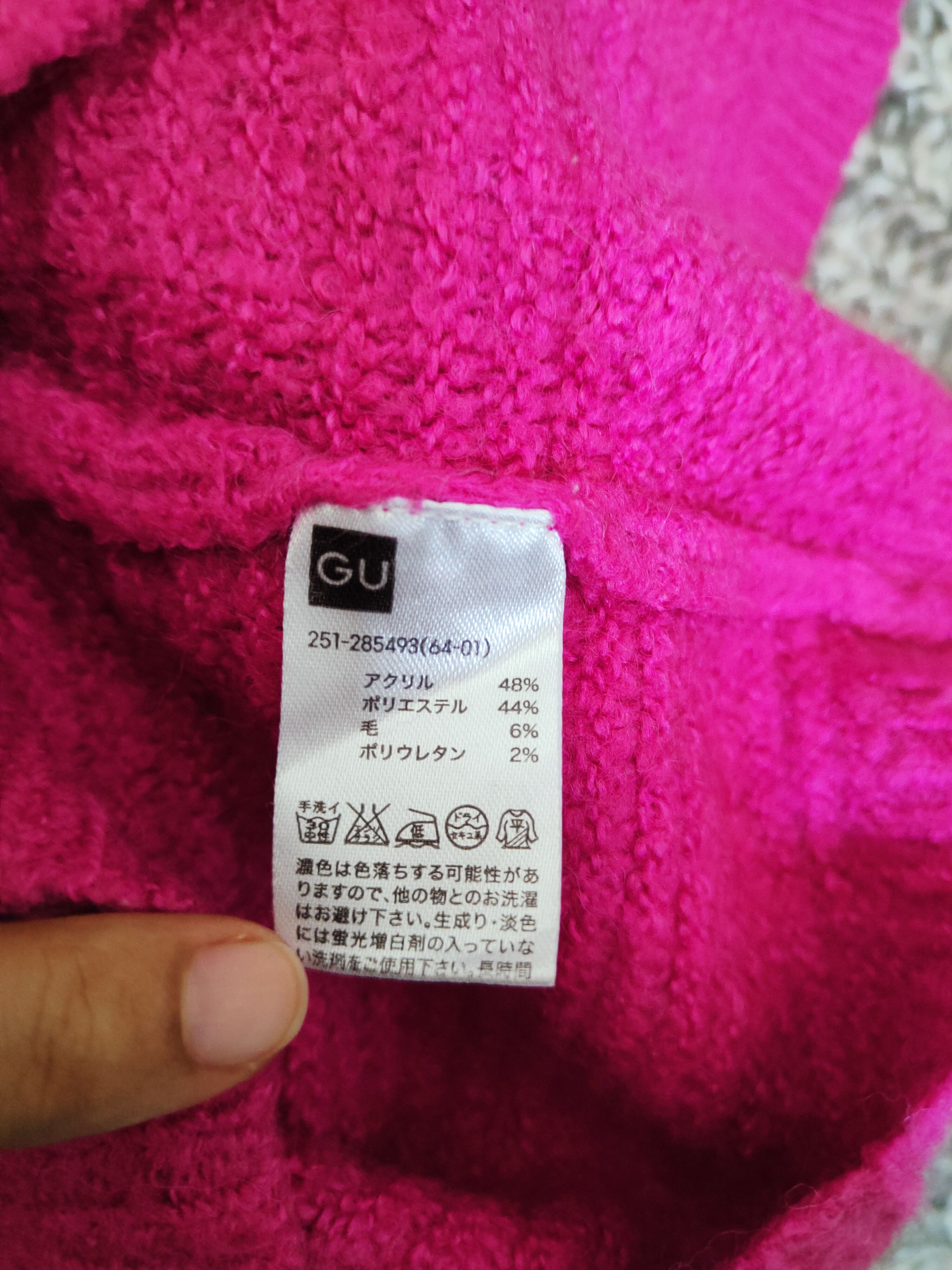 GU × Japanese Brand GU japan Pink Knitwear Sweatshirts #W315 Size L / US 10 / IT 46 - 10 Thumbnail