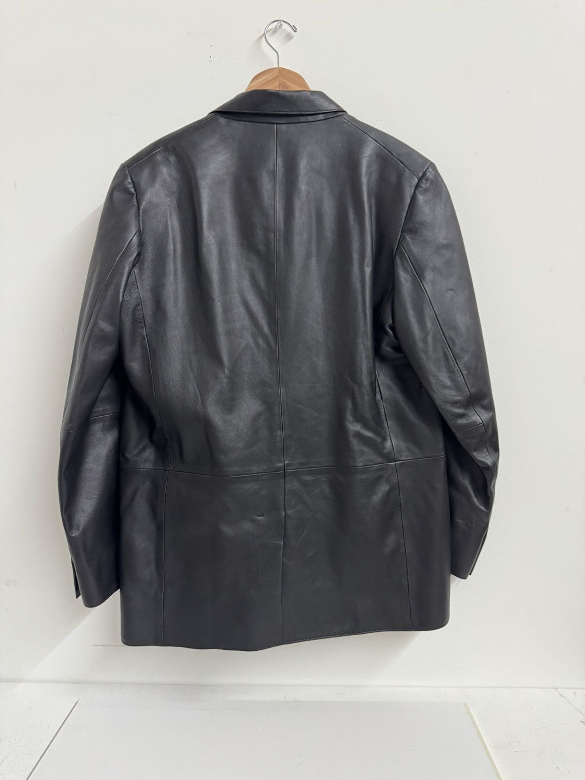 Cos COS Black Leather Blazer – Lambskin – Size 40R – Minimalist Size US M / EU 48-50 / 2 - 6 Thumbnail