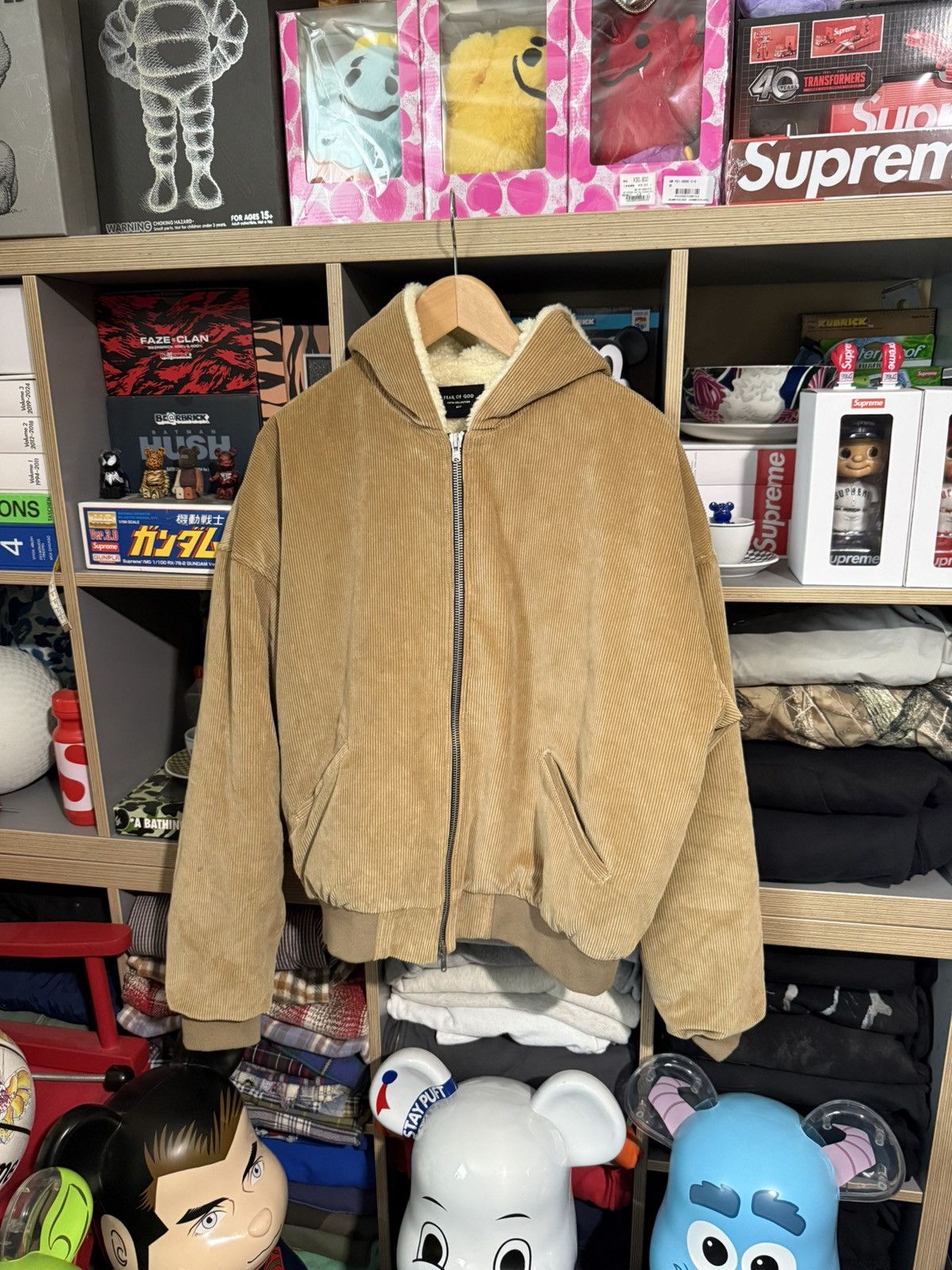 Fear of God Fear of God 5th Corduroy Alpaca Full Zip Hoodie - Tan