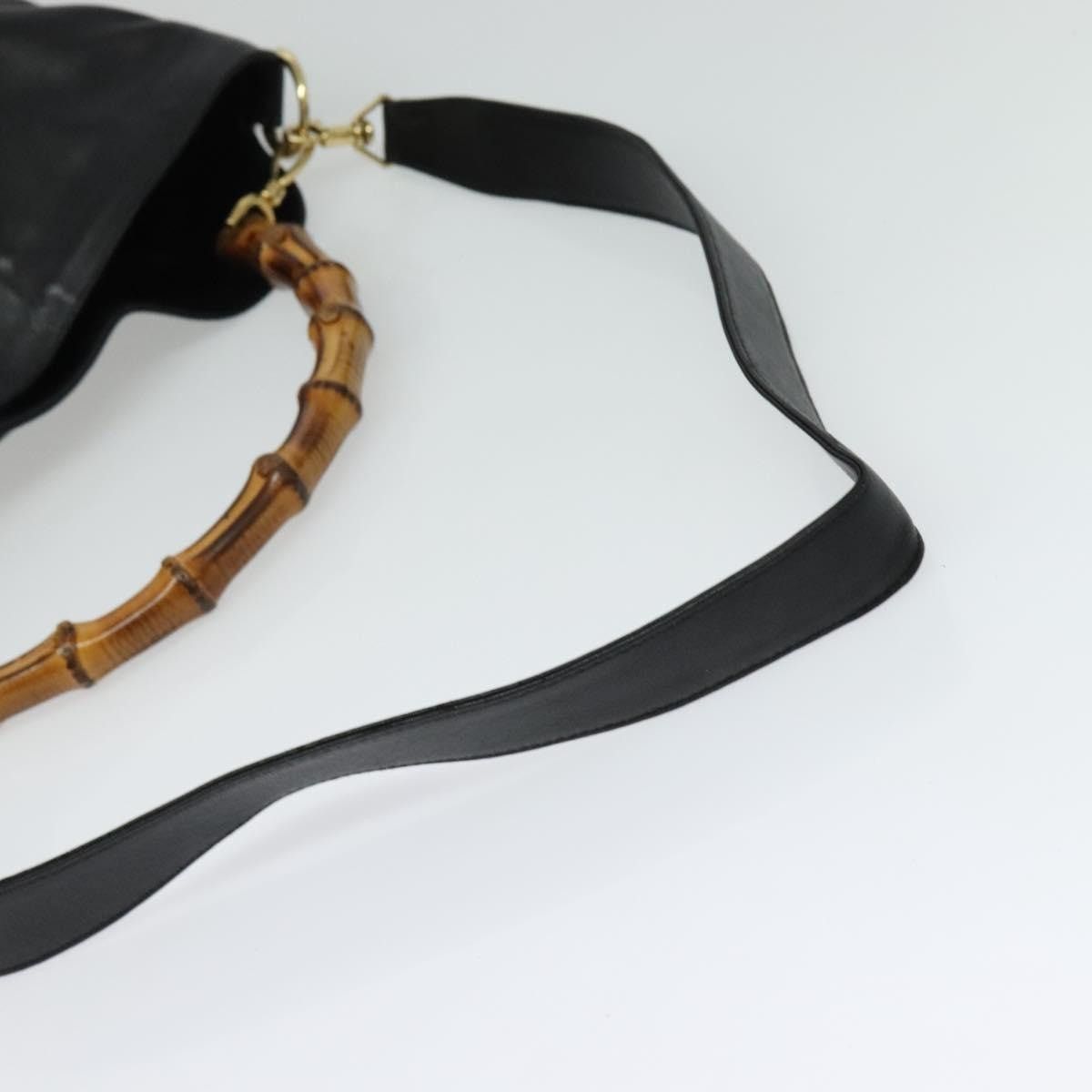Gucci GUCCI Bamboo Hand Bag Leather Black Gold 001 2123 001 2123 Size ONE SIZE - 9 Thumbnail