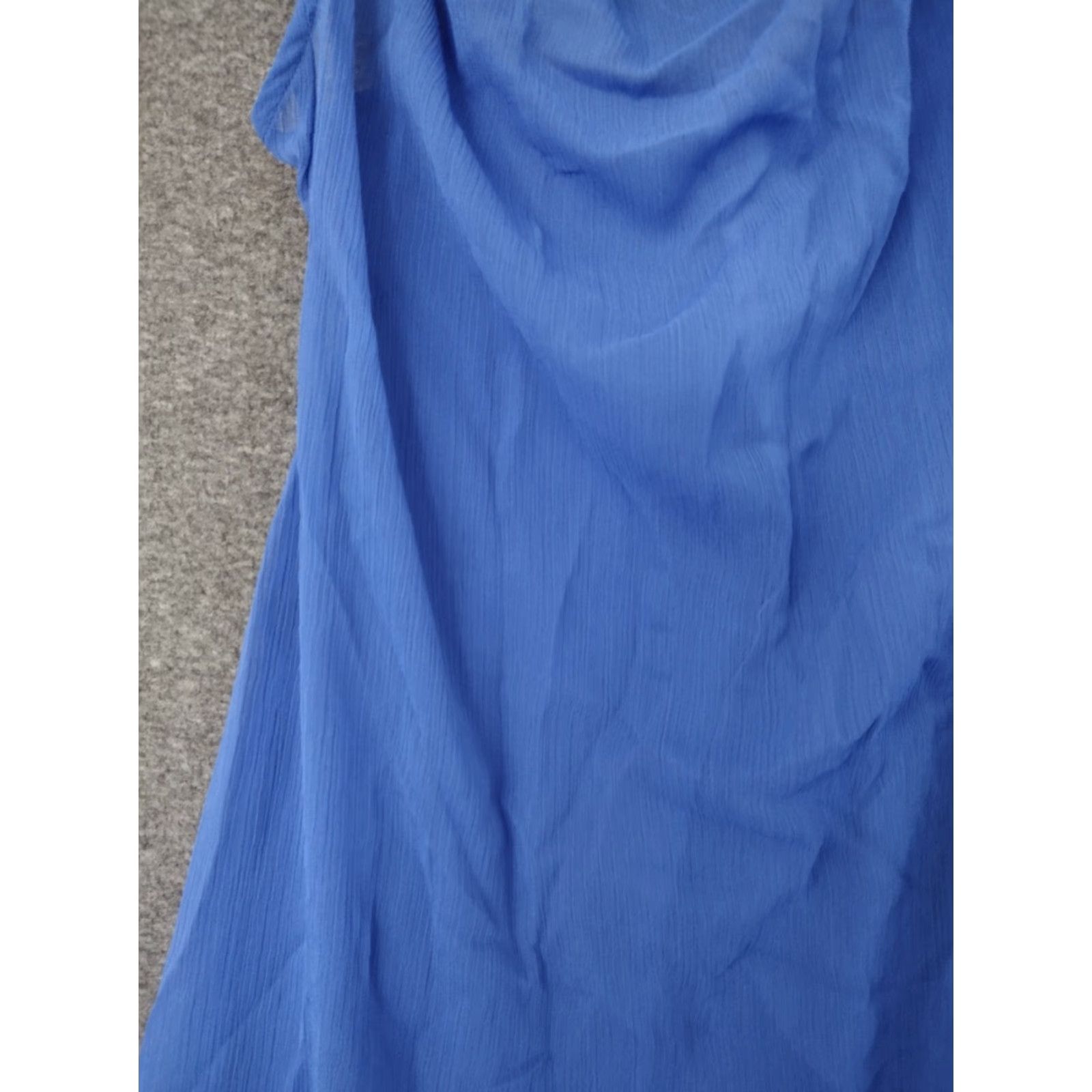 Vintage Toluca Swim Blue Maxi Cowl Neck Sheer Dress 2XL Adults Women Beach Cover Up Tailored for Plus Size Size XXL / US 16-18 / IT 52-54 - 6 Thumbnail