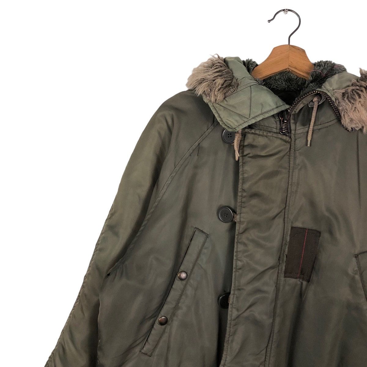 Avirex 🔥Vintage Fly Bomber Jacket Cargo Avirex Usa Mink Fur Hoodie Size US M / EU 48-50 / 2 - 7 Thumbnail