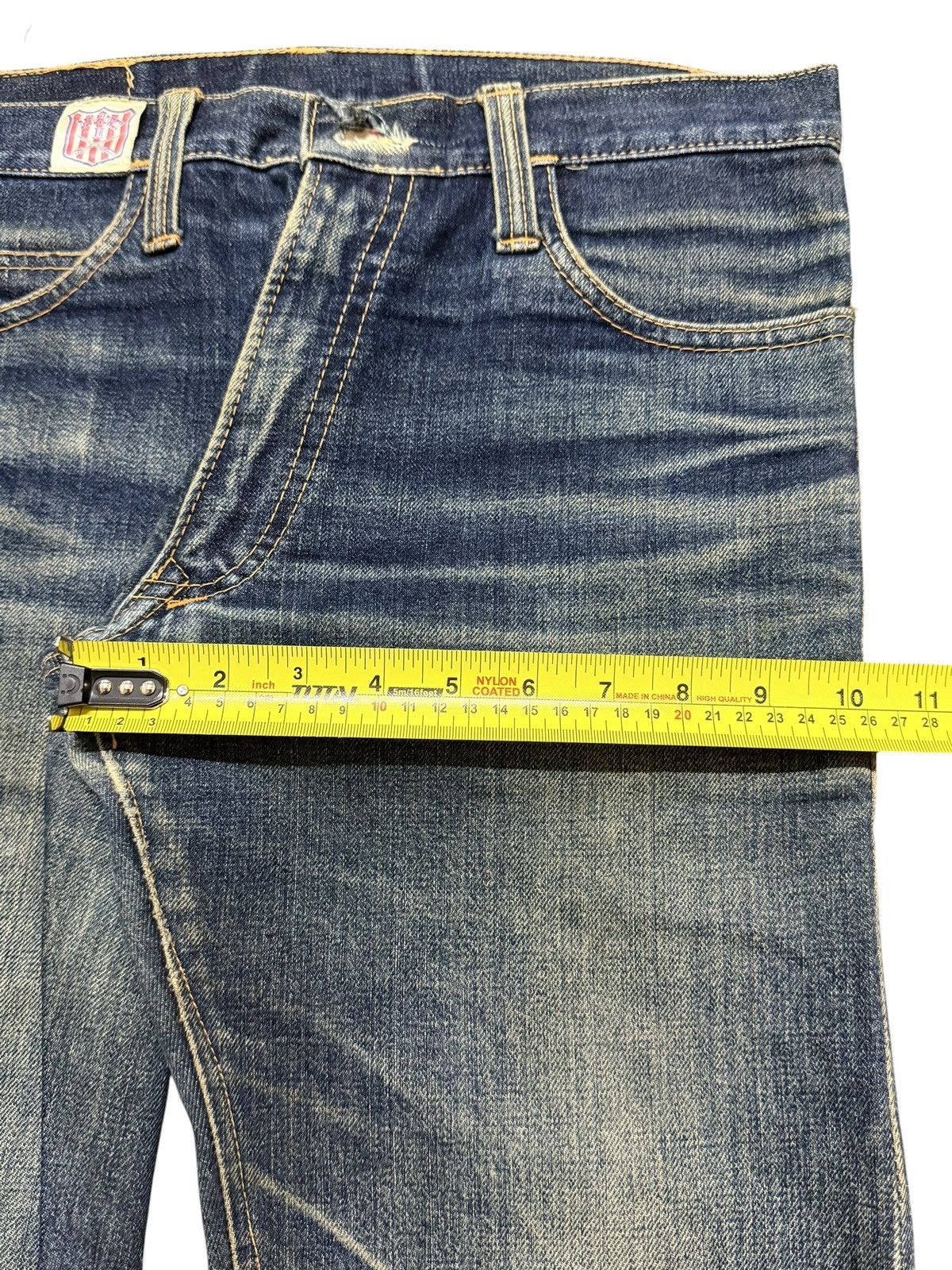 KMRii Vintage Japanese Brand Mud Wash Faded Whiskers Style Jeans Size US 31 - 15 Thumbnail