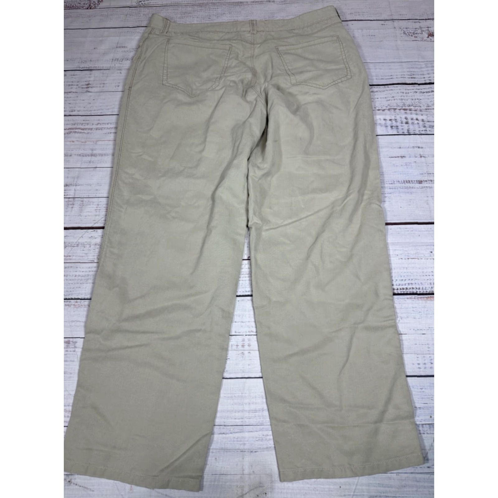 Tommy Bahama Tommy Bahama Mens Pants Casual Beige 42 38x29.5 Tencel Blend Flat Front Regular Inseam 29.5in Size 42 Beige Casual Mens Pants Size US 42 / EU 58 - 6 Thumbnail