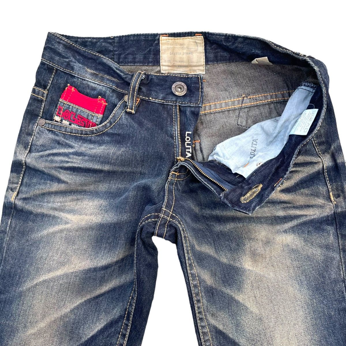 🇯🇵 VINTAGE LOLITA RUSTY WASHED BUCKLE DENIM PANTS
