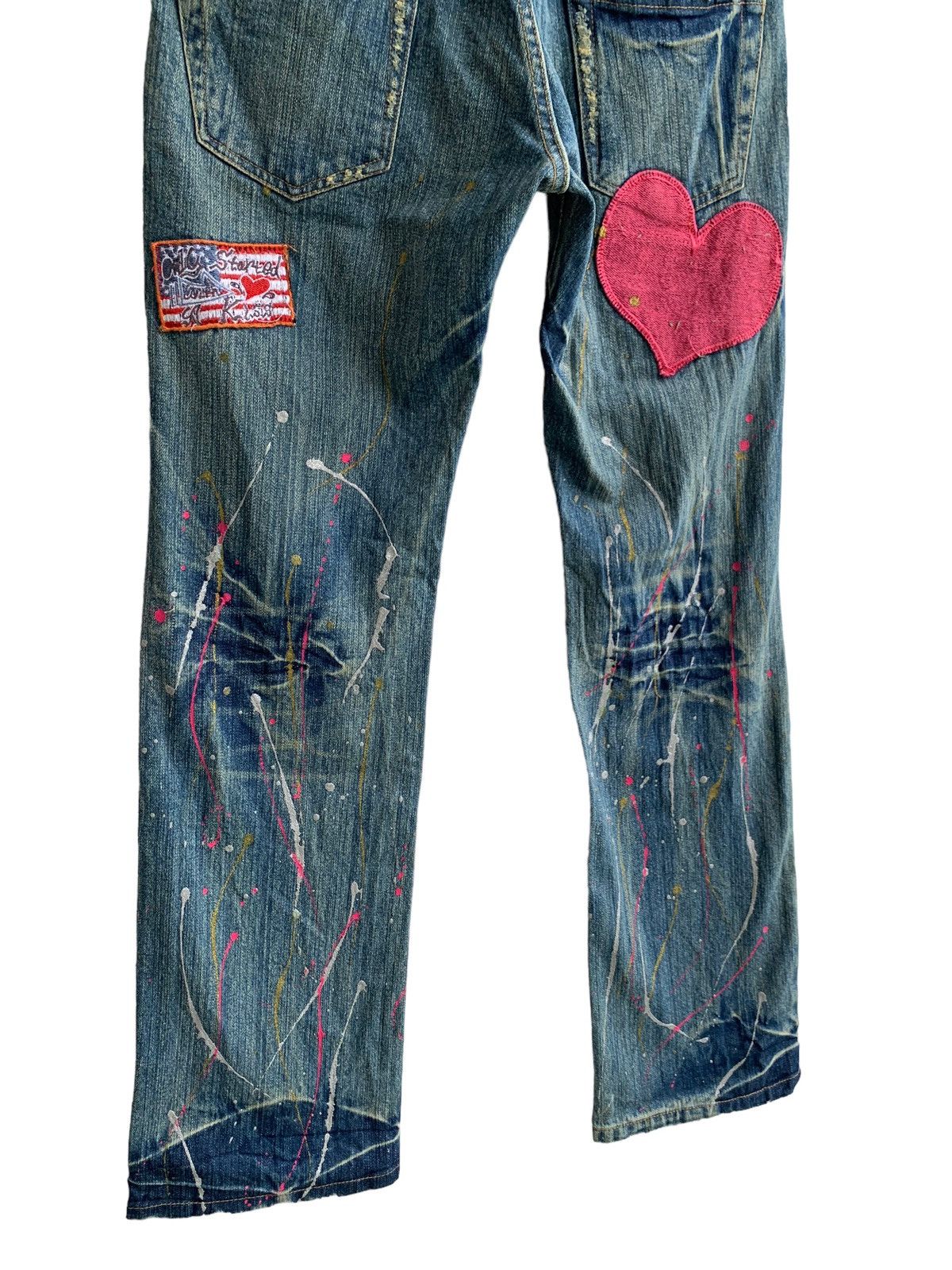 Japanese Brand Japanese Brand Distressed paint splatter jeans Size US 31 - 4 Thumbnail