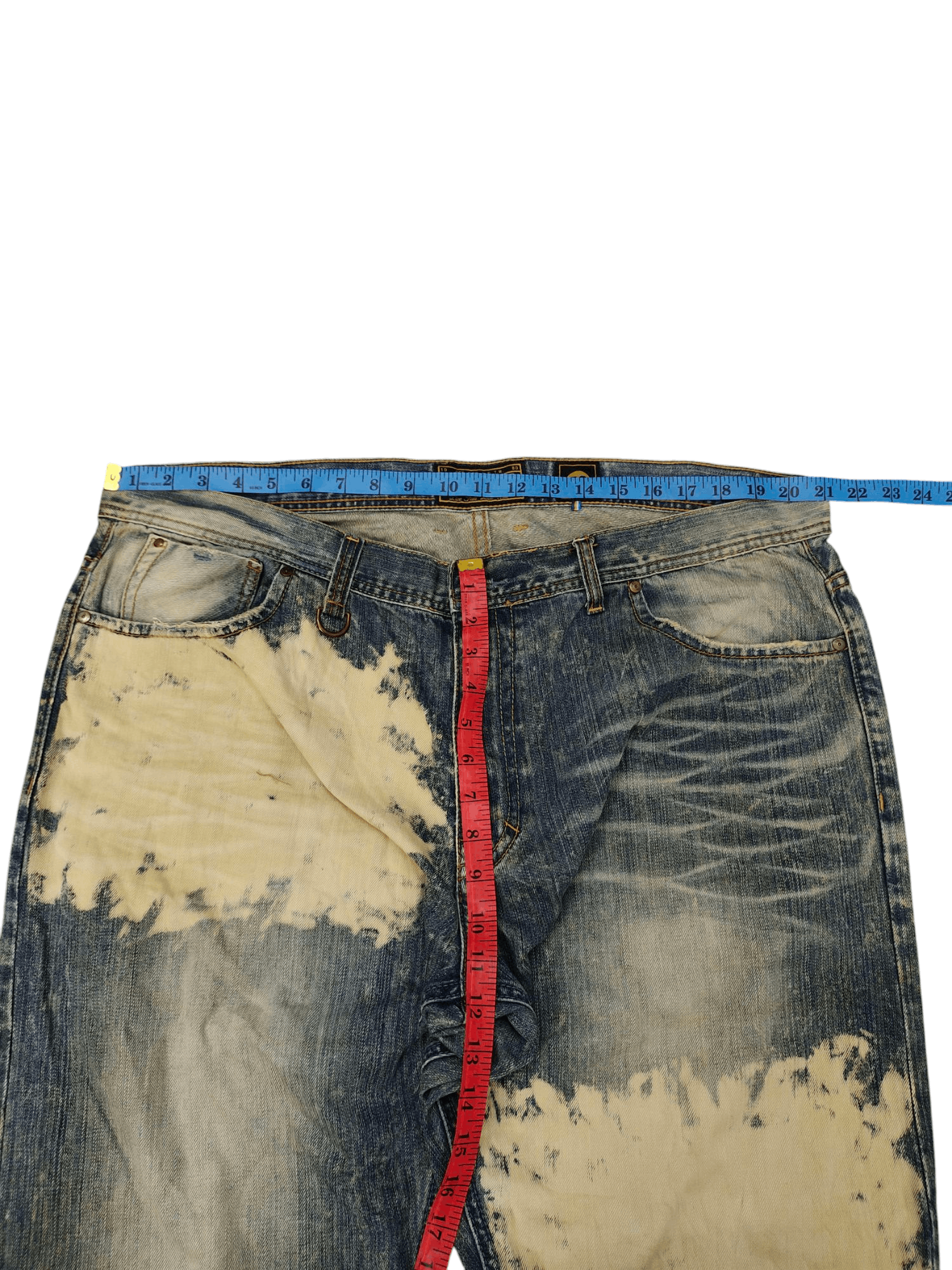 Comme des Garcons × Undercover Baggy Jeans Akoo Brand Acid Wash Distress Denim Wide Leg Size US 42 / EU 58 - 16 Thumbnail