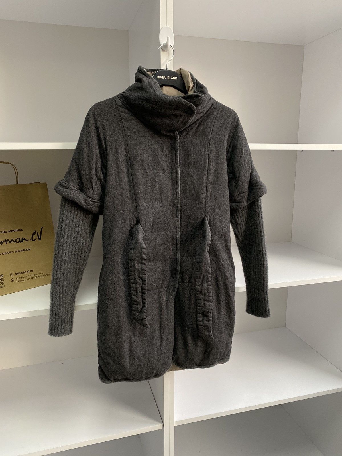 Brunello Cucinelli × Designer × Vintage Vintage Brunello Cucinelli women’s Cashmere Luxury Gray Coat Size M / US 6-8 / IT 42-44 - 3 Thumbnail