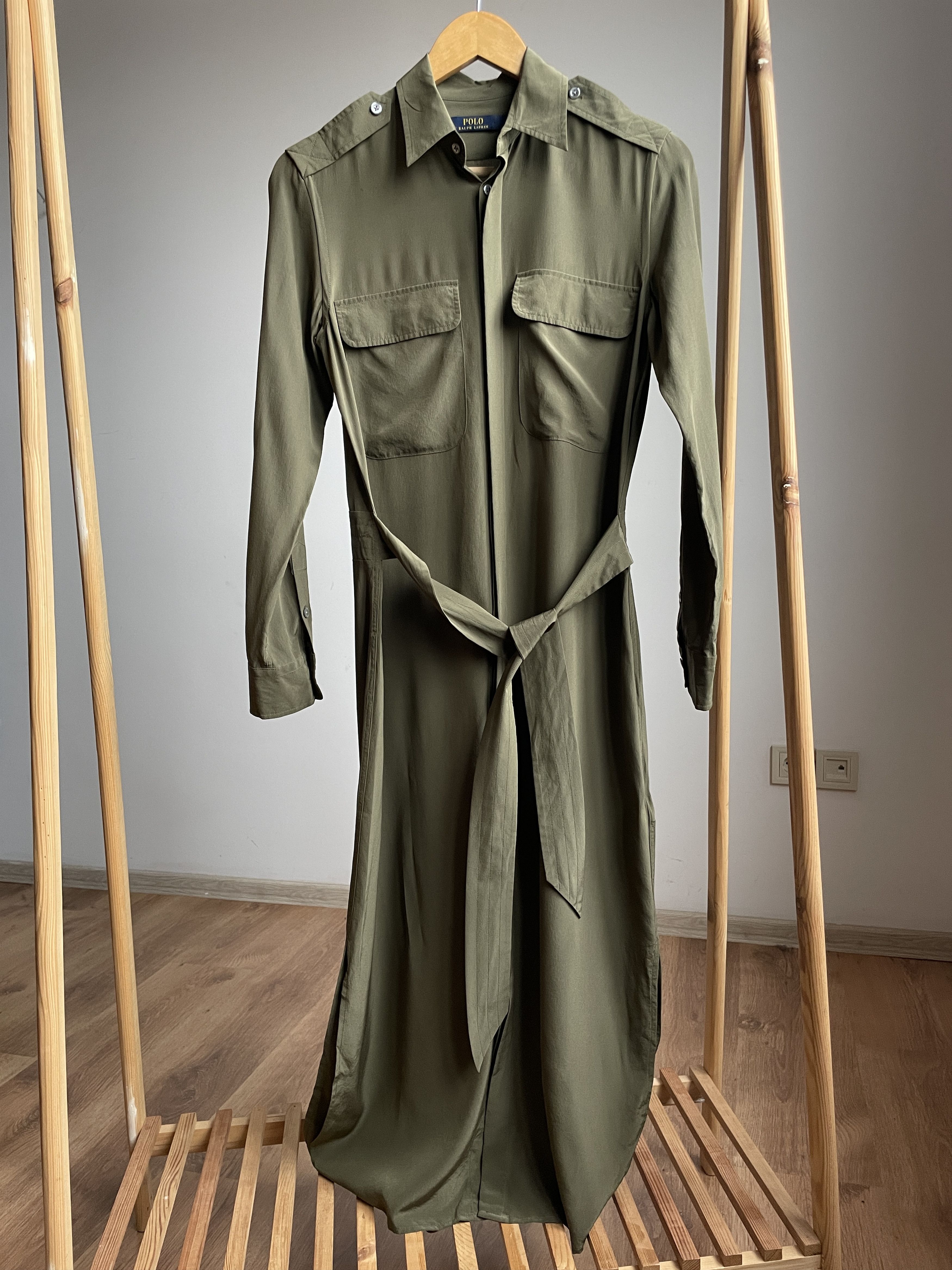 Polo Ralph Lauren Polo Ralph Lauren Military Silk Belted Shirt Dress Size 2 Size XS / US 0-2 / IT 36-38 - 1 Thumbnail