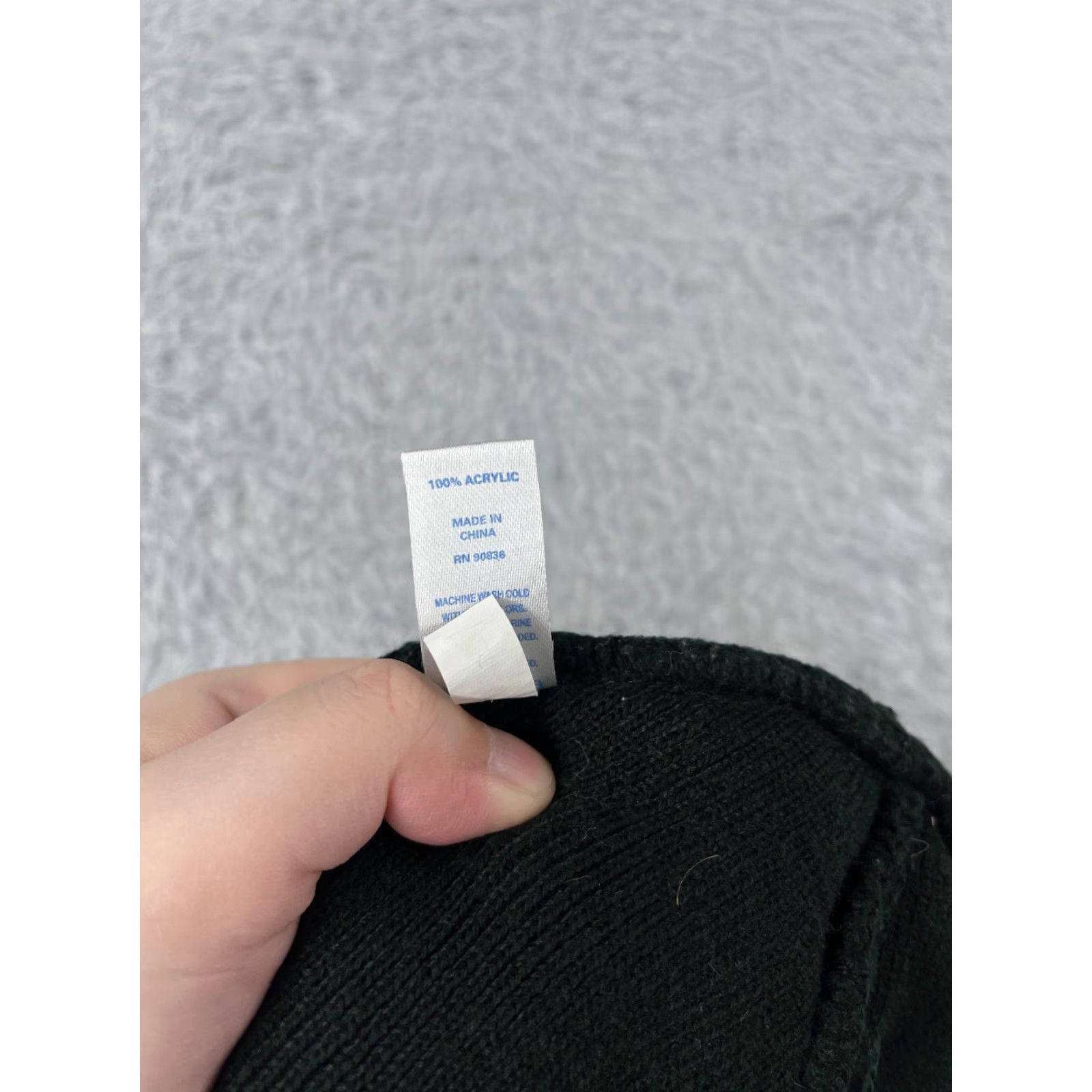 Port & Company Port & Company The Peach City Beanie Toque Black Knit Acrylic Adults One Size Beanie Hat Size ONE SIZE - 8 Thumbnail