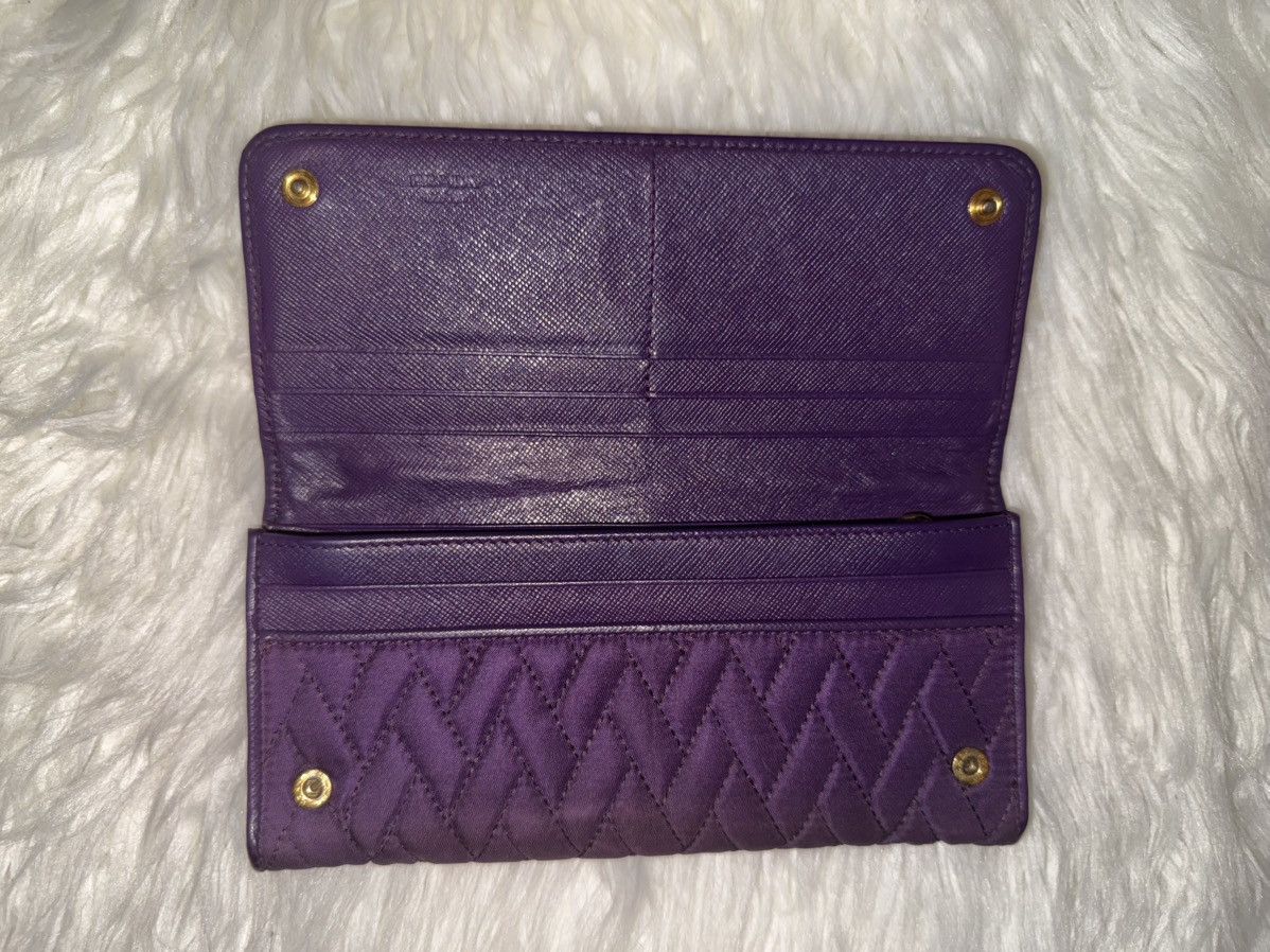 Prada Prada Purple Quilted Nylon Wallet Size ONE SIZE - 3 Thumbnail