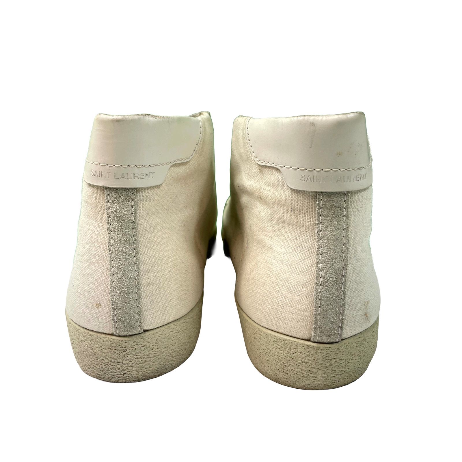 Saint Laurent Paris YSL Tan Hi White Sneakers Size US 9 / IT 39 - 6 Thumbnail