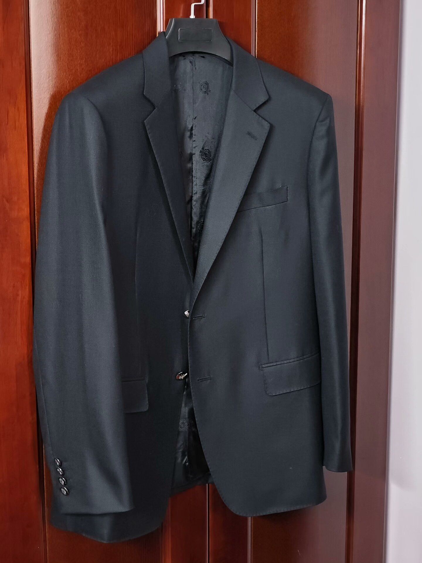 Ermenegildo Zegna Custom Zegna Black Wool Suit Size US M / EU 48-50 / 2 - 1 Thumbnail