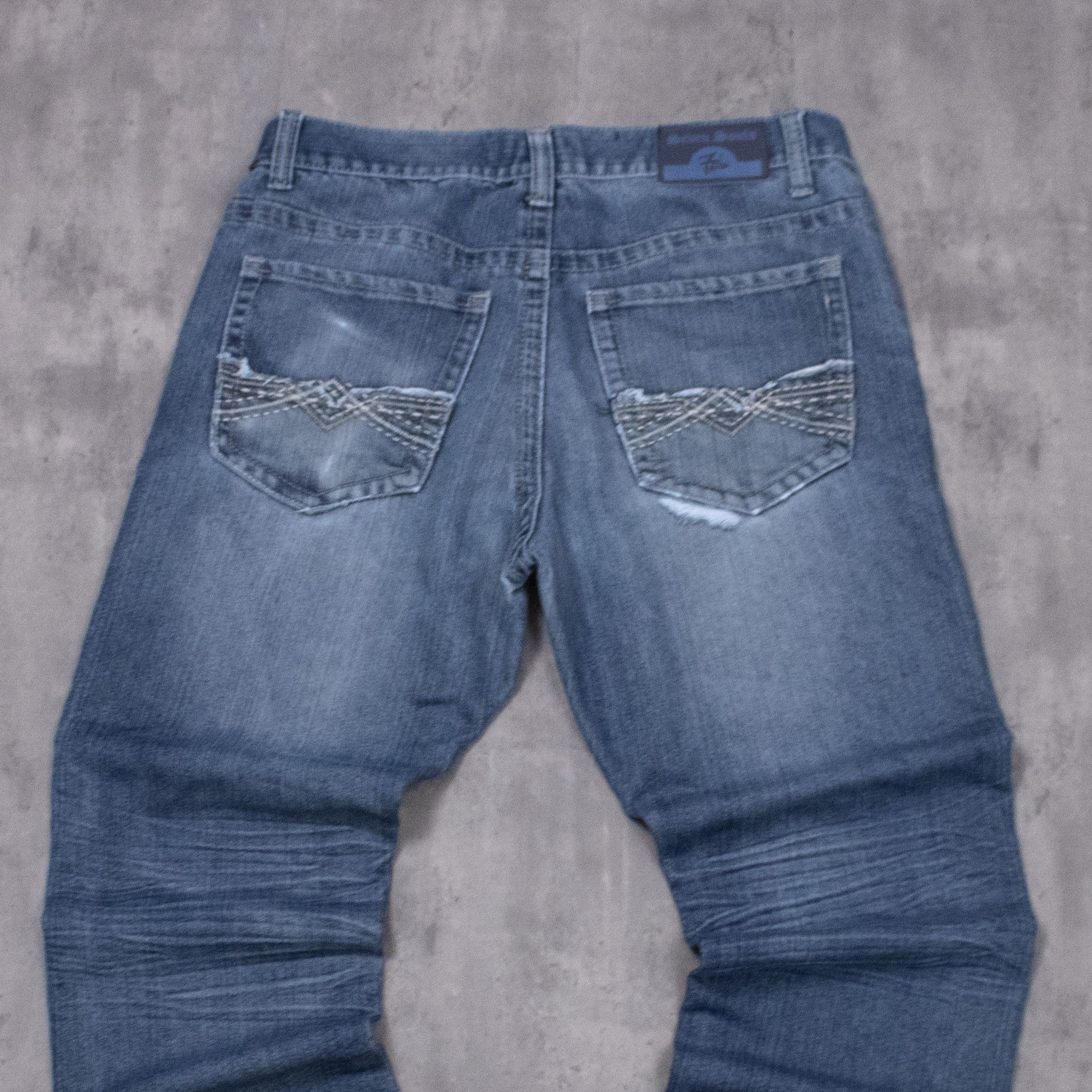 Japanese Brand Y2K Seven Souls Mid Wash Bootcut Denim Jeans Size US 34 / EU 50 - 11 Thumbnail