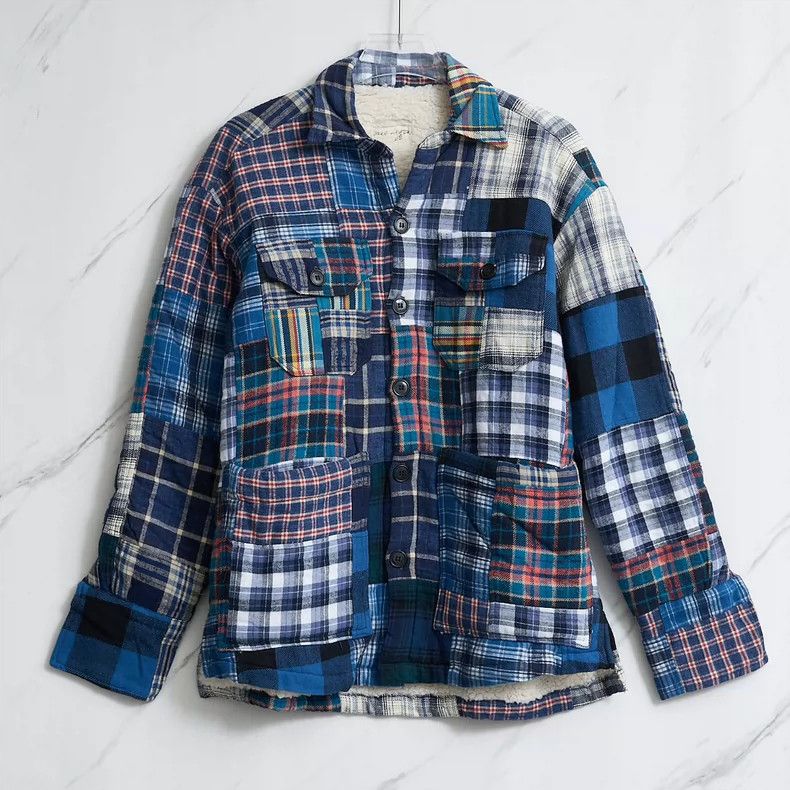 Greg Lauren Greg Lauren size2 Men's plaid lamb wool jacket Size US M / EU 48-50 / 2 - 1 Thumbnail