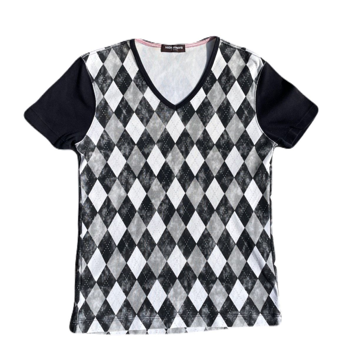 If Six Was Nine 2000s Japanese archive Vkei Argyle V-Neck Tee Gyaruo Size US XS / EU 42 / 0 - 2 Thumbnail