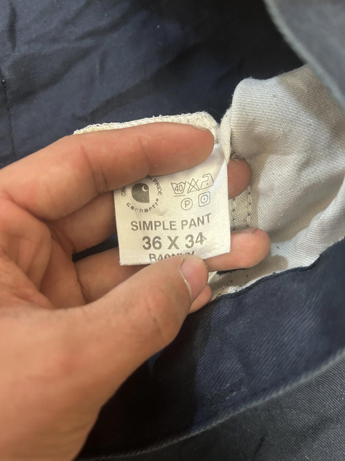 Carhartt Carhartt Navy Work Pants 36X34 Size US 36 / EU 52 - 7 Thumbnail