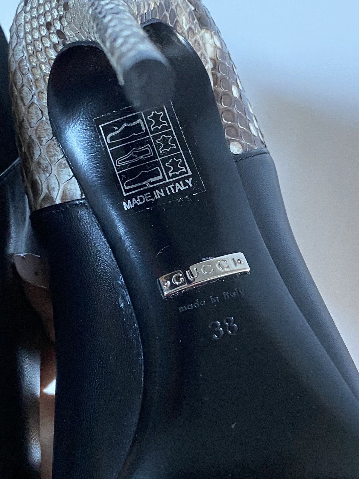 Designer × Gucci Gucci leather ankle boots Roccia phyton pointed toe Size US 8 / IT 38 - 11 Thumbnail