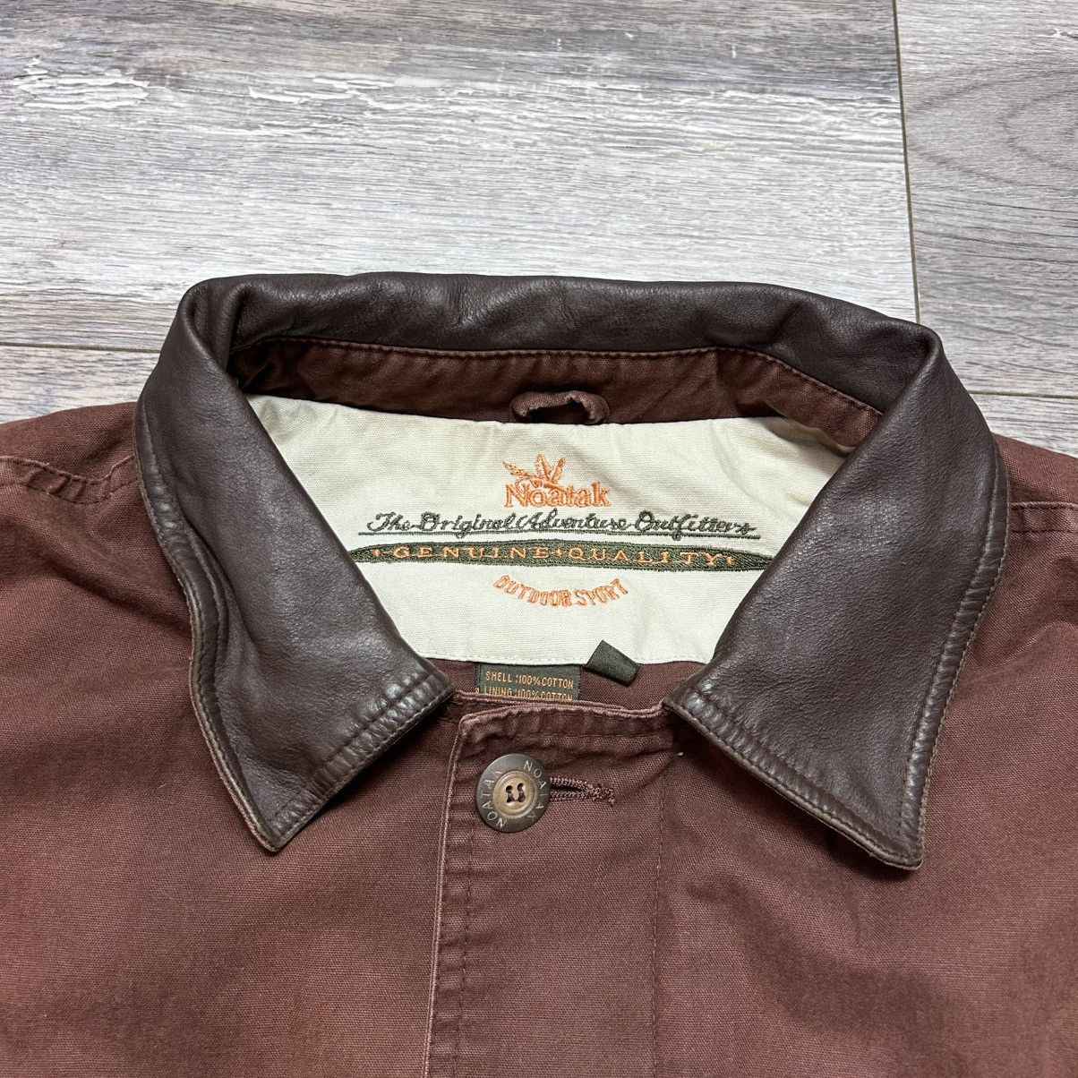 Vintage Naatak Outdoor Waxed Canvas Barn Coat — Brown Leather Collar Size US L / EU 52-54 / 3 - 3 Thumbnail