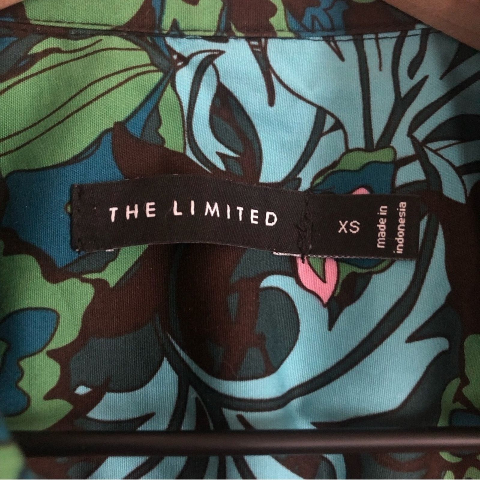 Other The Limited Floral Blue Green Pink Tropical Blouse Shirt Top Size XS / US 0-2 / IT 36-38 - 5 Thumbnail