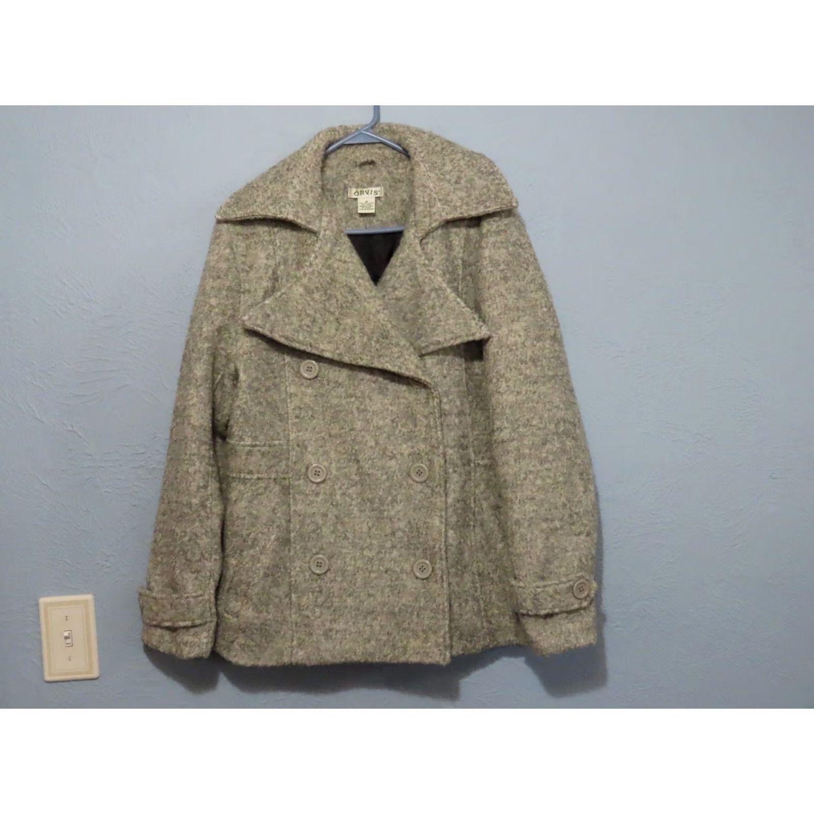 Orvis Orvis Wool Blend Women's M Gray Jacket Coat Wool Clothing Outer Shell Button Closure Long Sleeve Regular Fit Size M / US 6-8 / IT 42-44 - 4 Thumbnail