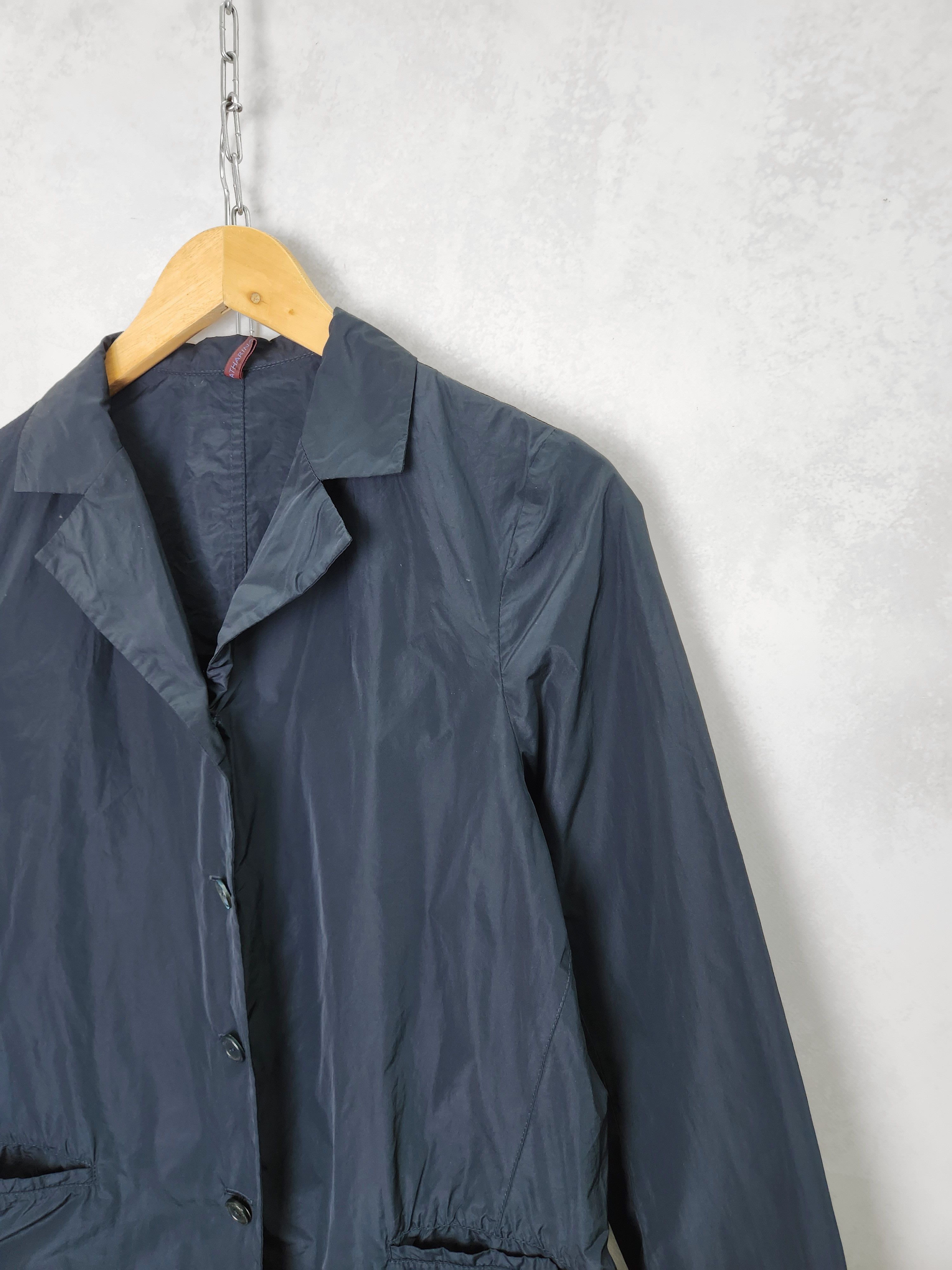 Other Katharina Hovman Nylon Buttons Up Shirt Blue Graphite Color Size M / US 6-8 / IT 42-44 - 2 Thumbnail