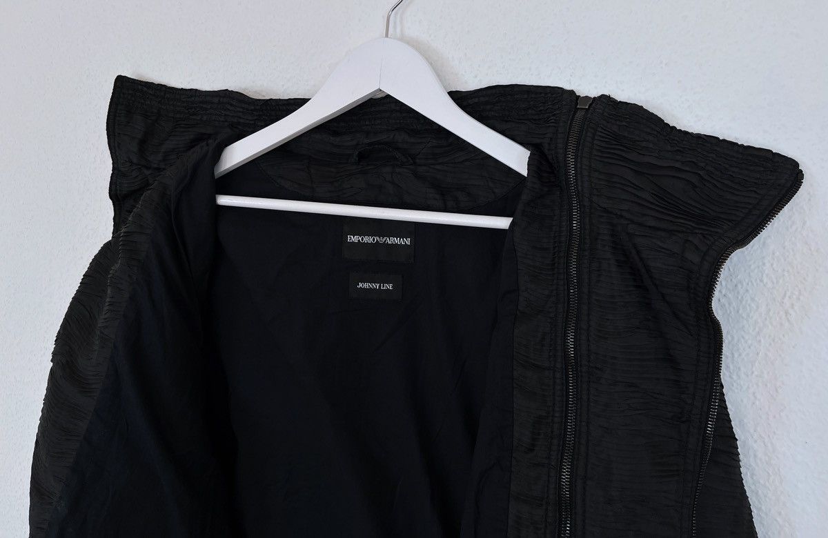 Armani × Emporio Armani × Giorgio Armani SS2011 Emporio Armani Plisse Hybrid 2-Zip Leather Jacket Size US M / EU 48-50 / 2 - 13 Thumbnail