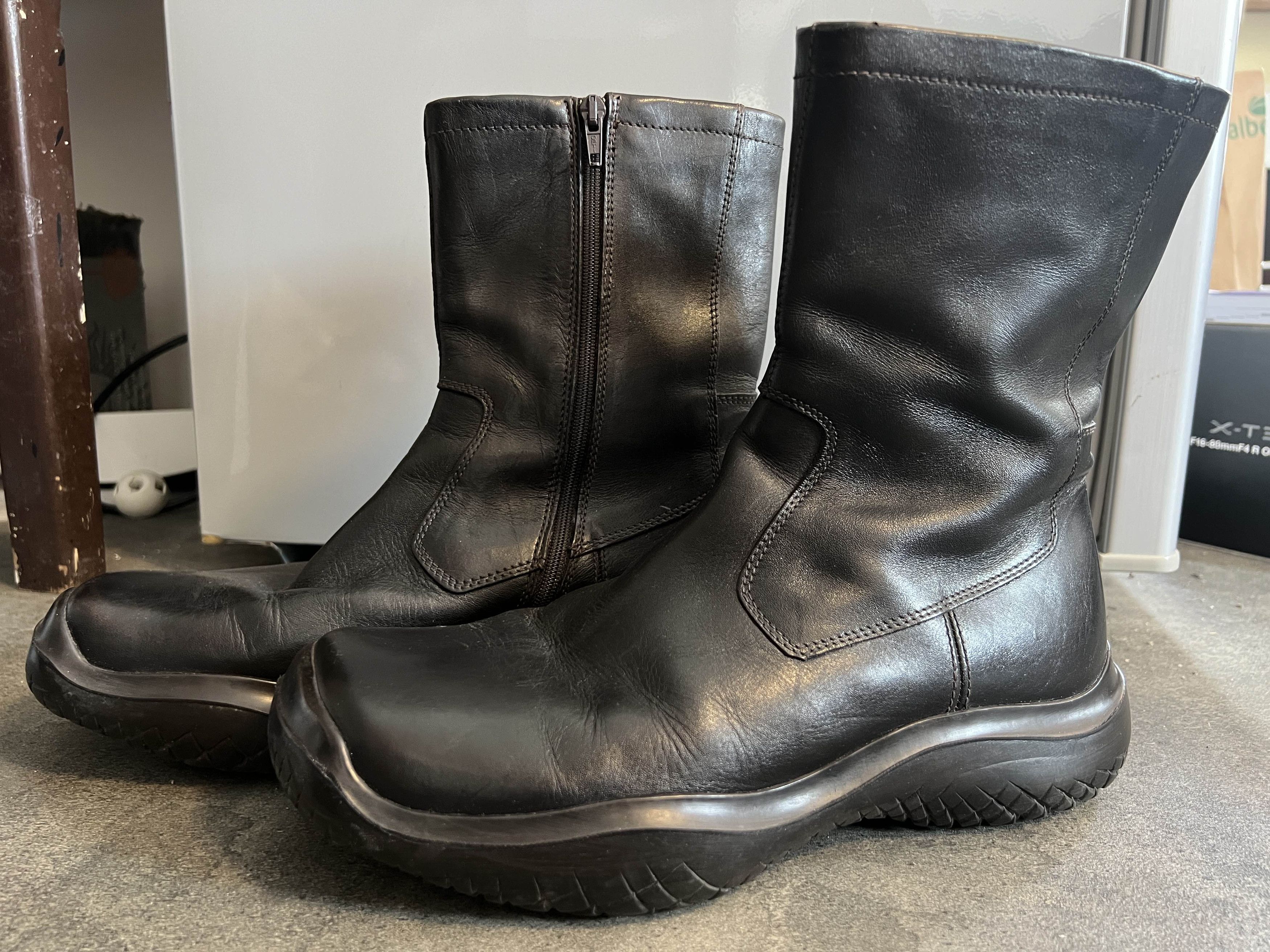 靴 prada archive square toe shoes 99aw AW99 Prada vibram leather