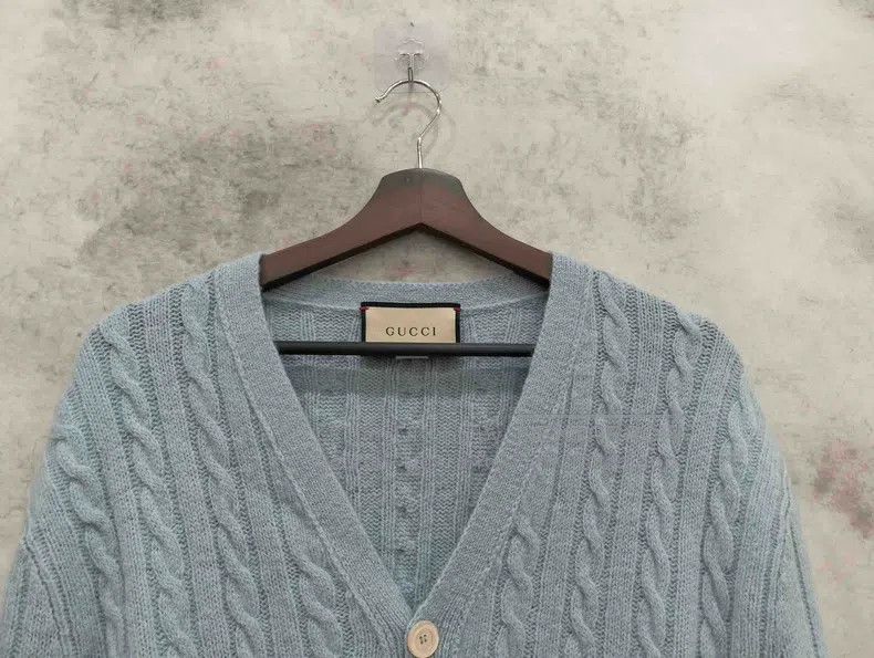 Gucci Gucci Haze blue knitted cardigan coat Size XXL / US 16-18 / IT 52-54 - 3 Thumbnail