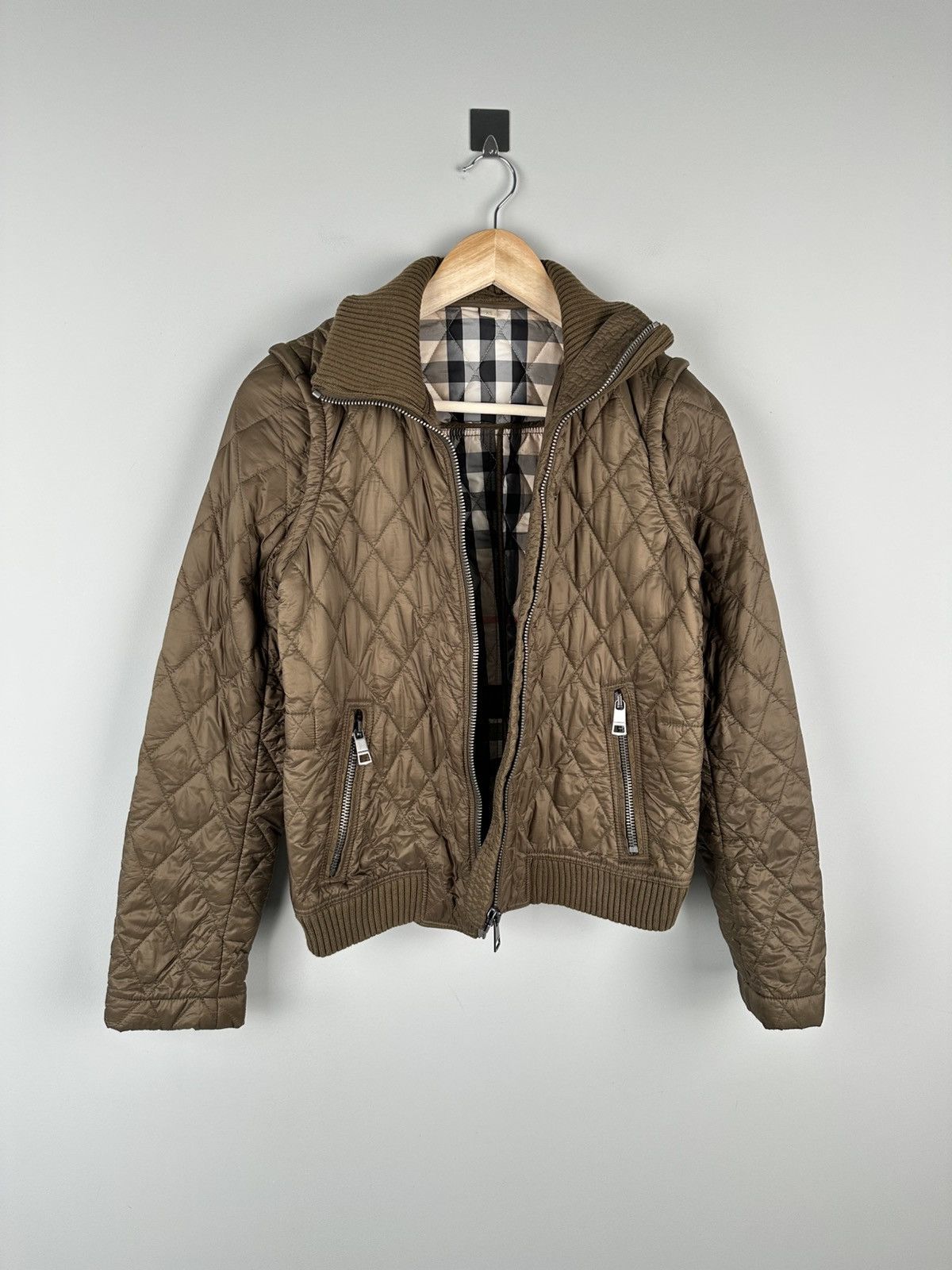 Burberry Burberry Brit 2 in 1 Quilted Jacket & Gilet Size XS / US 0-2 / IT 36-38 - 4 Thumbnail