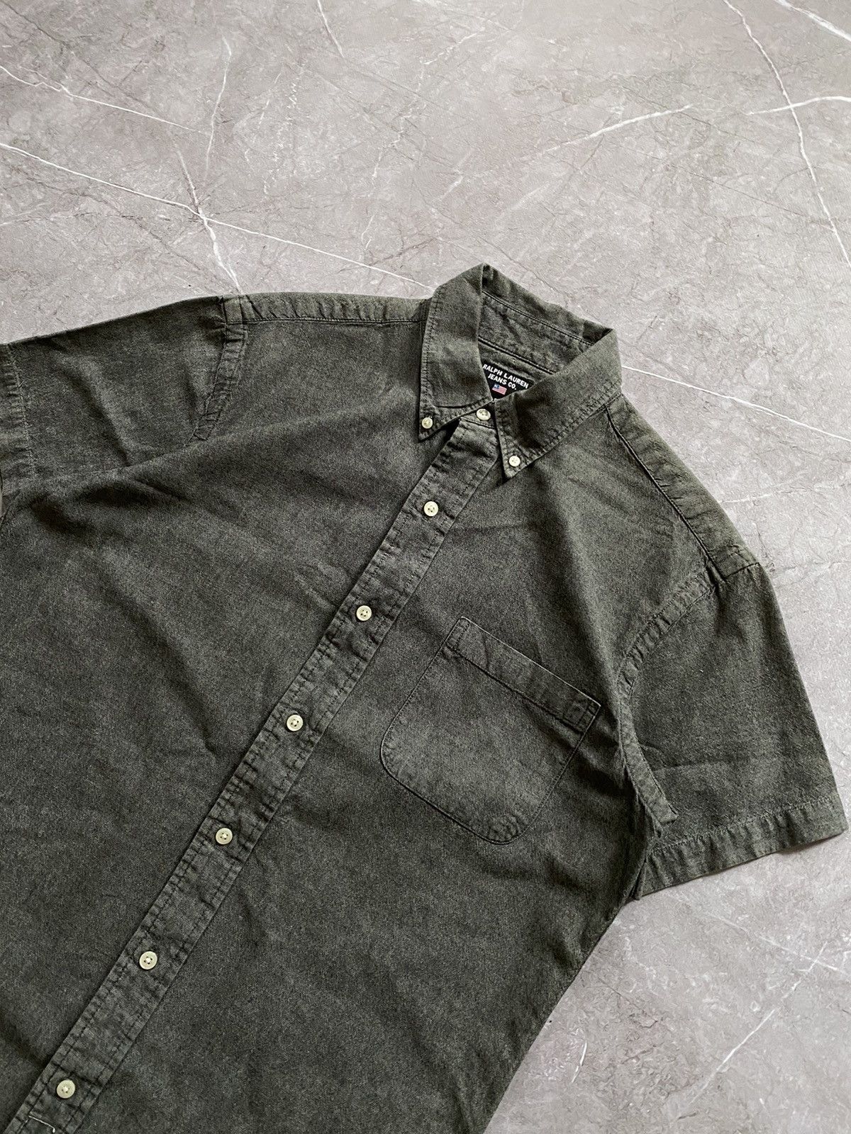 Polo Ralph Lauren × Ralph Lauren × Vintage Classic Polo Ralph Lauren Jeans Co. Gray Shirt Short Sleeve Size US S / EU 44-46 / 1 - 3 Thumbnail