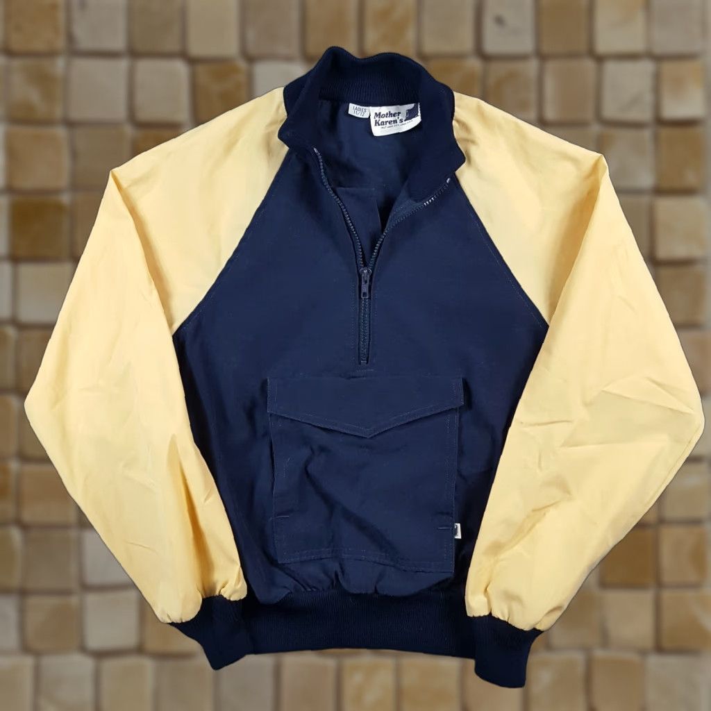 Vintage VINTAGE 90s Anorak Pocket Women's Size 11/12 Medium 1/4 Zip Pullover Jacket Size XL / US 12-14 / IT 48-50 - 1 Thumbnail