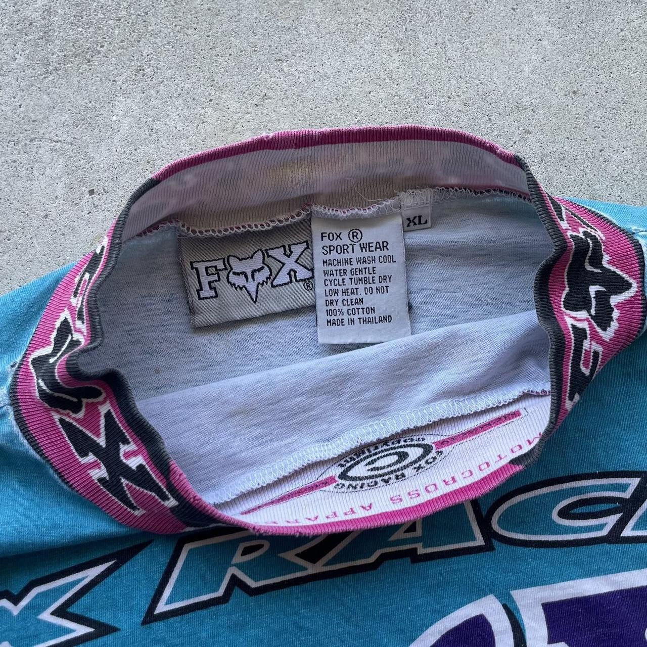 Fox Racing Vintage 90s Faded Worn Fox Racing Motocross Jersey Size US XL / EU 56 / 4 - 5 Thumbnail