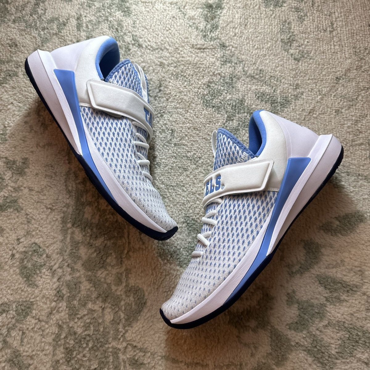 image of Jordan Brand Trainer 3 Unc Tar Heel Shoes 2018 in White, Men's (Size 11.5)