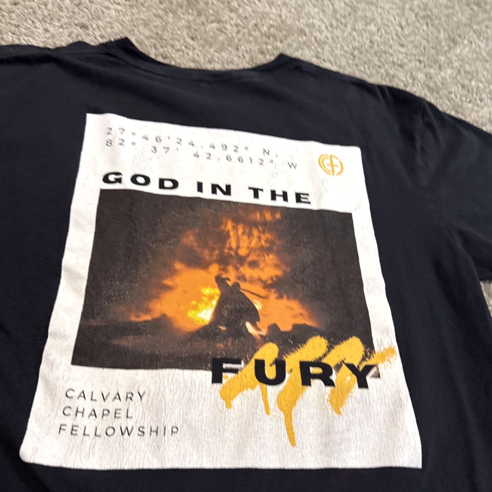 Comfort Colors God in the Silence Fury Calvary Chapel Jesus Christ God Religion T-Shirt Large Men Black Comfort Colors Size US L / EU 52-54 / 3 - 6 Thumbnail