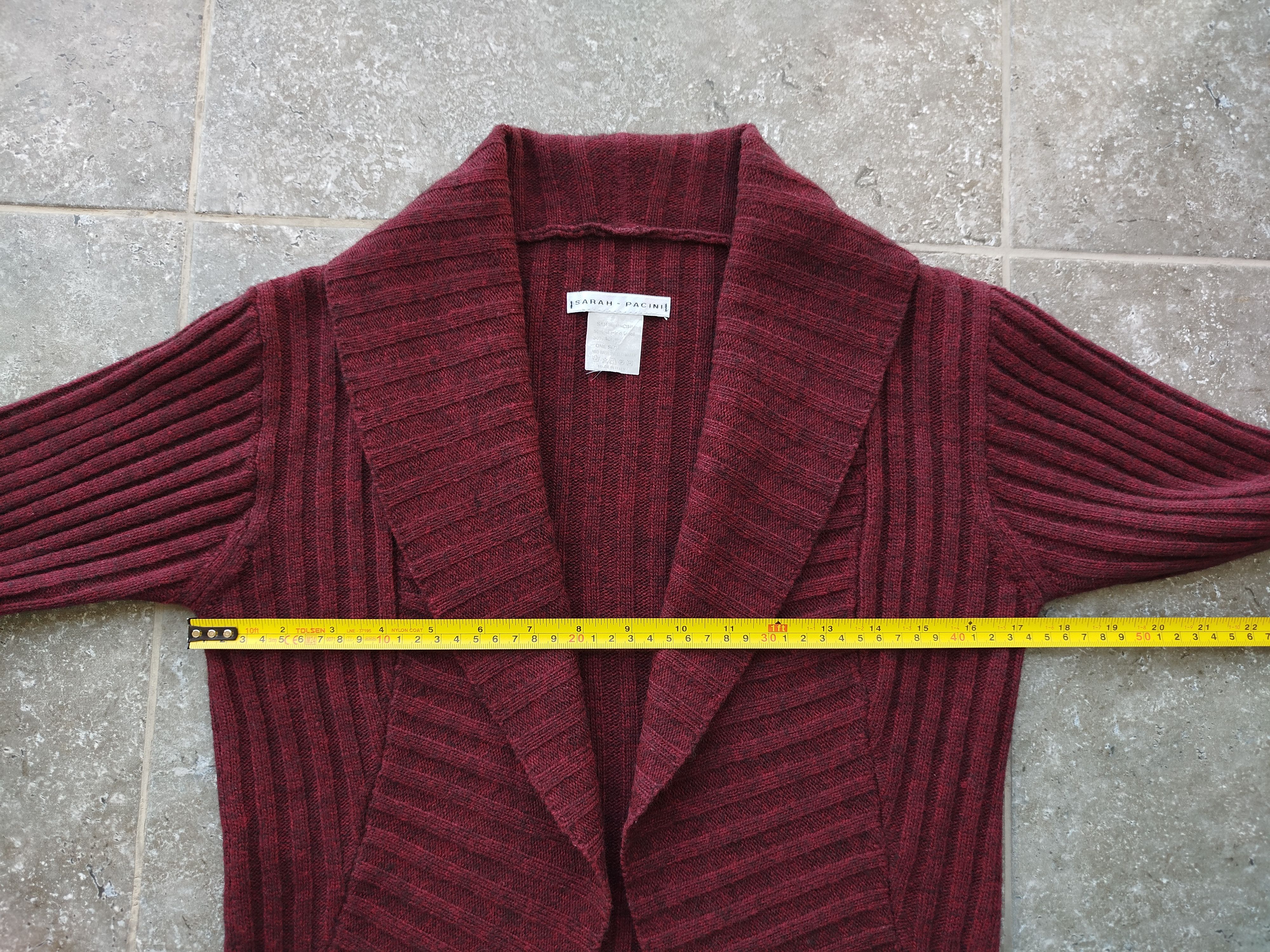 Sarah Pacini Cardigan Wrap Belted Knit Wool Blend One Size Size ONE SIZE - 9 Thumbnail
