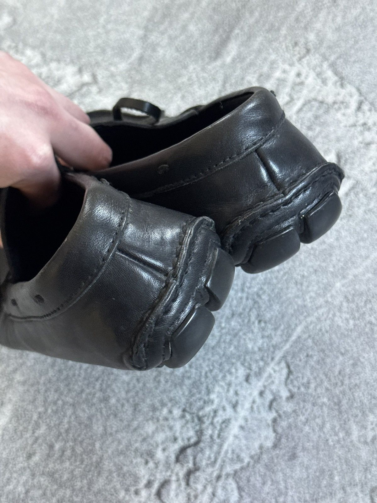 Prada Prada retro black leather low top shoes loafers casual Size US 5.5 / IT 35.5 - 10 Thumbnail