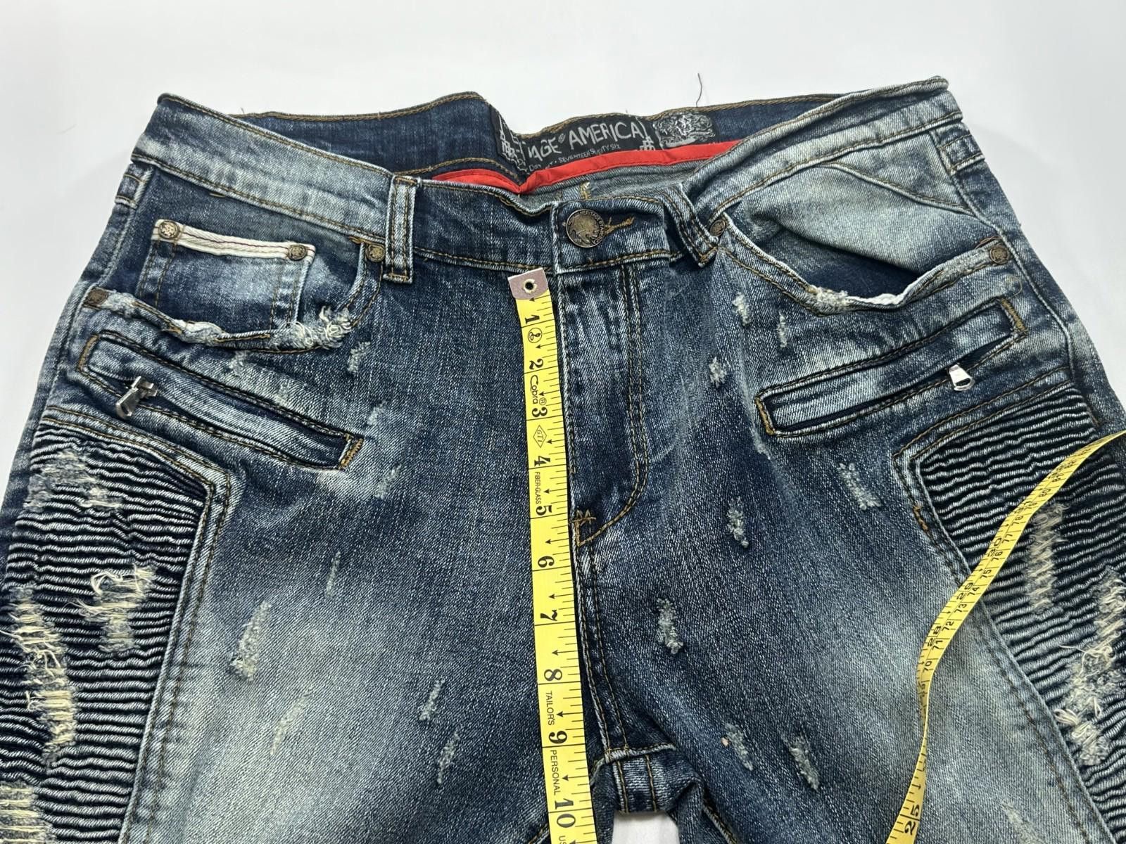 Other Heritage America Distressed Denim Jeans Blue Men 38/34 Size US 38 / EU 54 - 4 Thumbnail