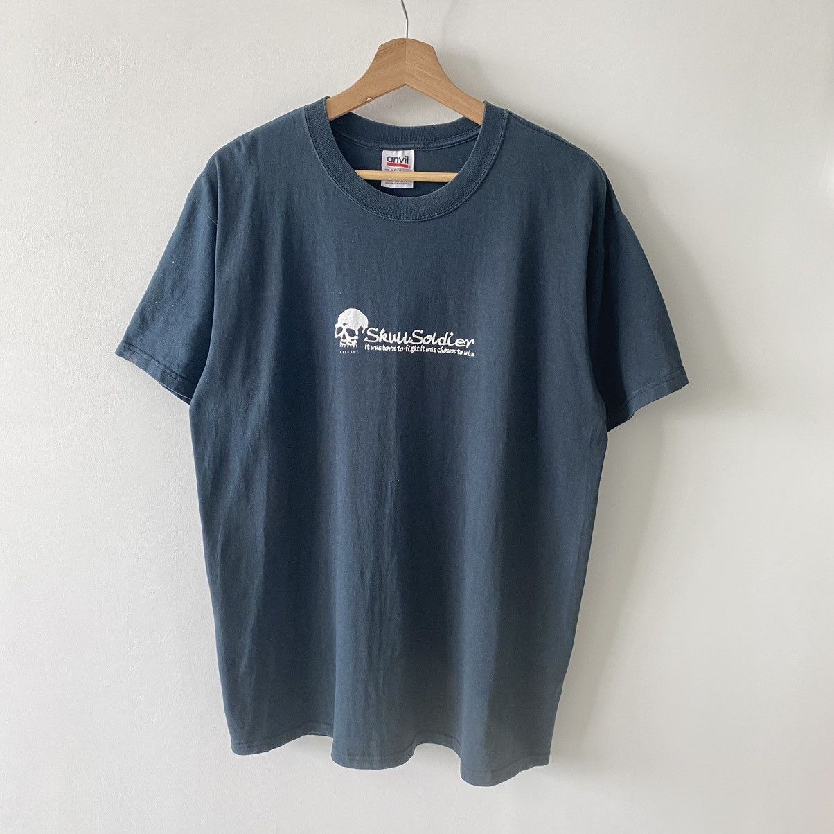 Vintage Thrashed Faded Vintage Y2K Skull Soldier ERD GRUNGE TSHIRT Size US L / EU 52-54 / 3 - 3 Thumbnail