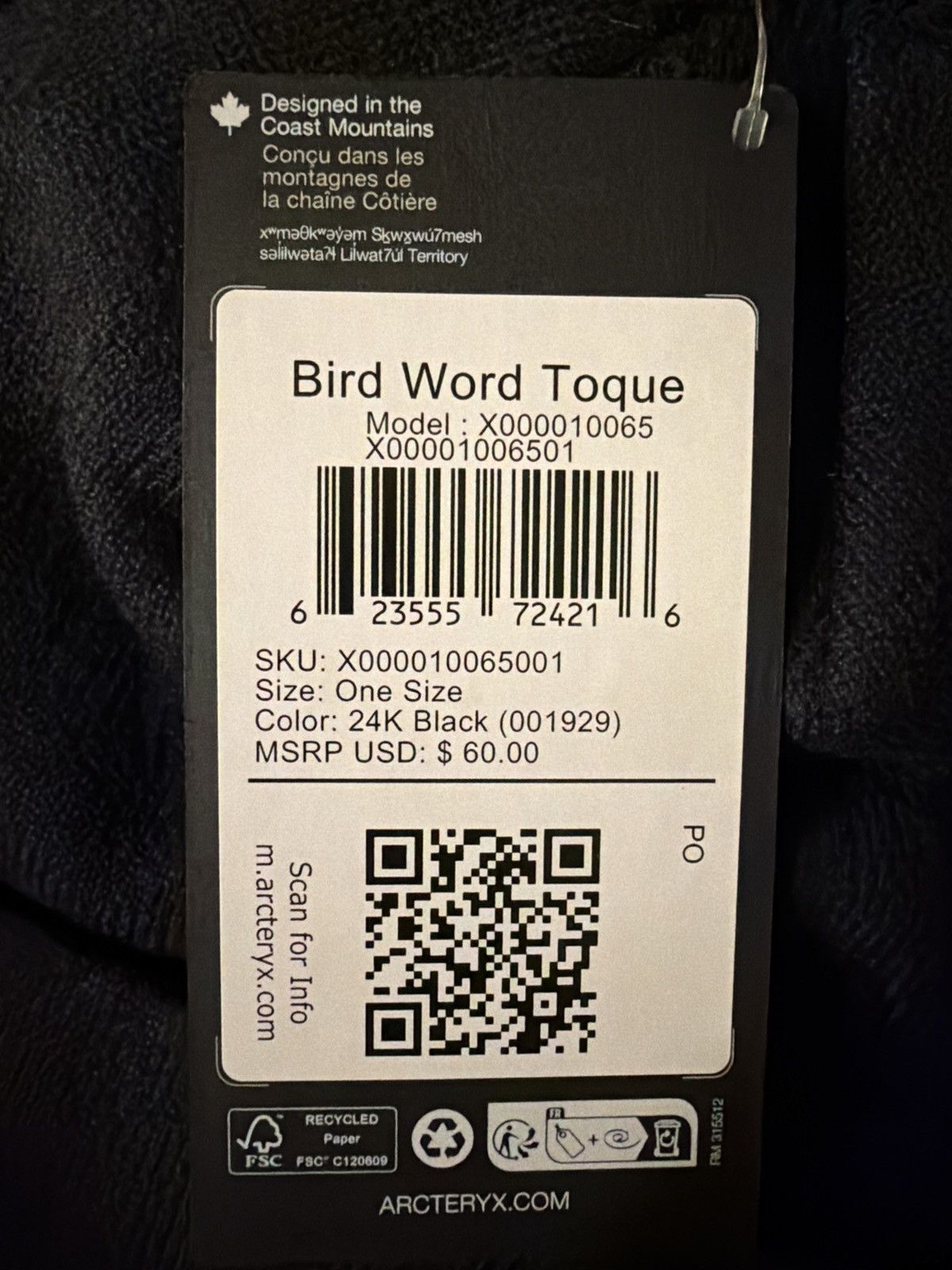 Arc'teryx Arc’teryx bird word toque Size ONE SIZE - 7 Thumbnail