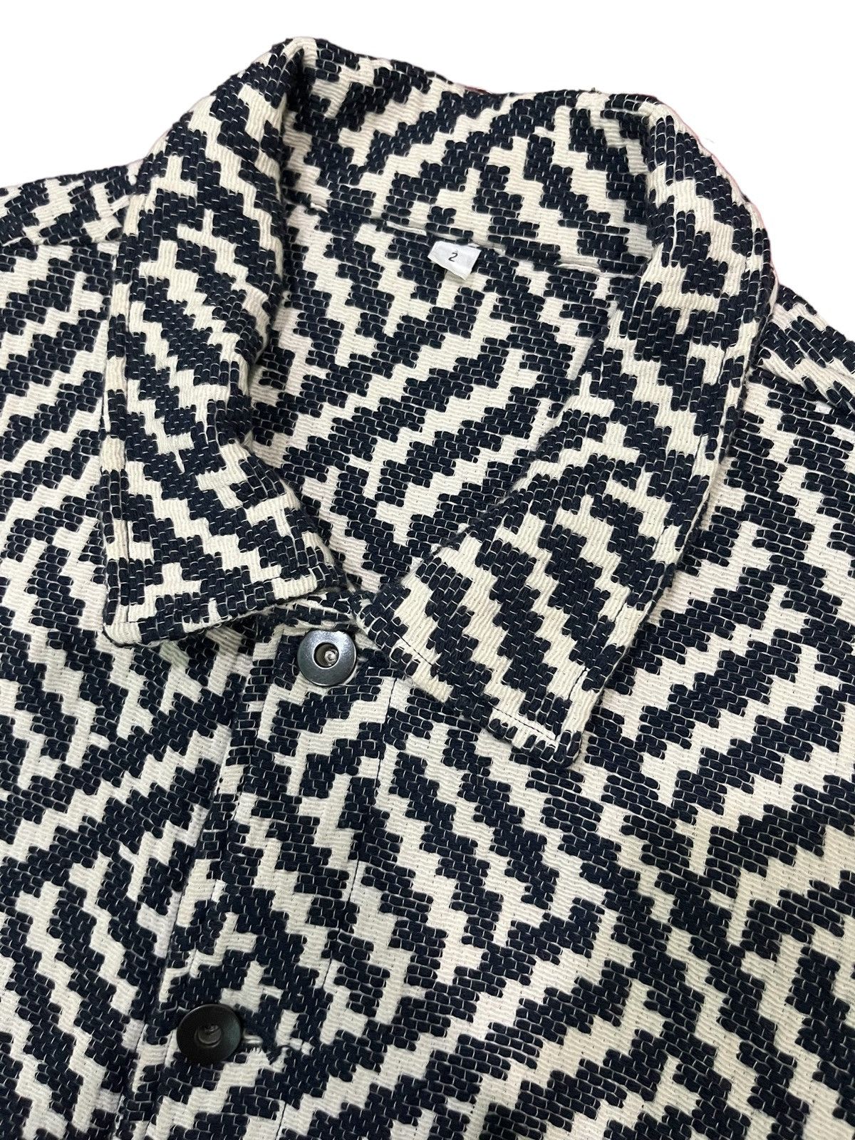 Japanese Brand Japanese Brand Double Pocket Zig Zag Pattern Crochet Jacket Size US M / EU 48-50 / 2 - 6 Thumbnail