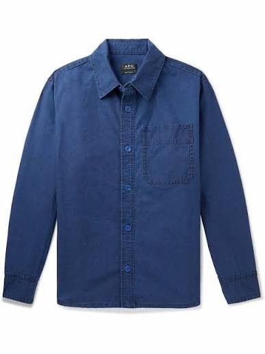 A.P.C. APC Basile Navy Indigo Shirt / Overshirt Size US S / EU 44-46 / 1 - 4 Thumbnail