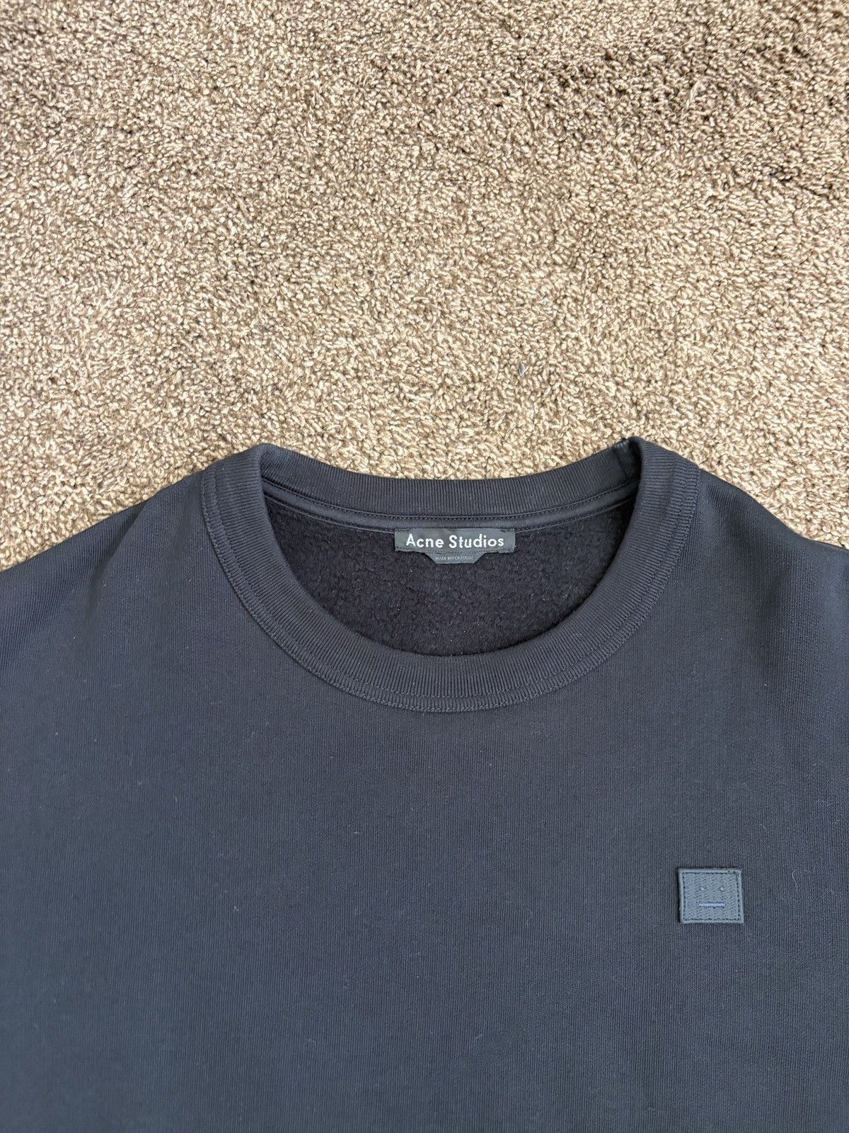 Acne Studios Acne Studios Black Face Logo Crewneck Sweatshirt Size US M / EU 48-50 / 2 - 2 Thumbnail