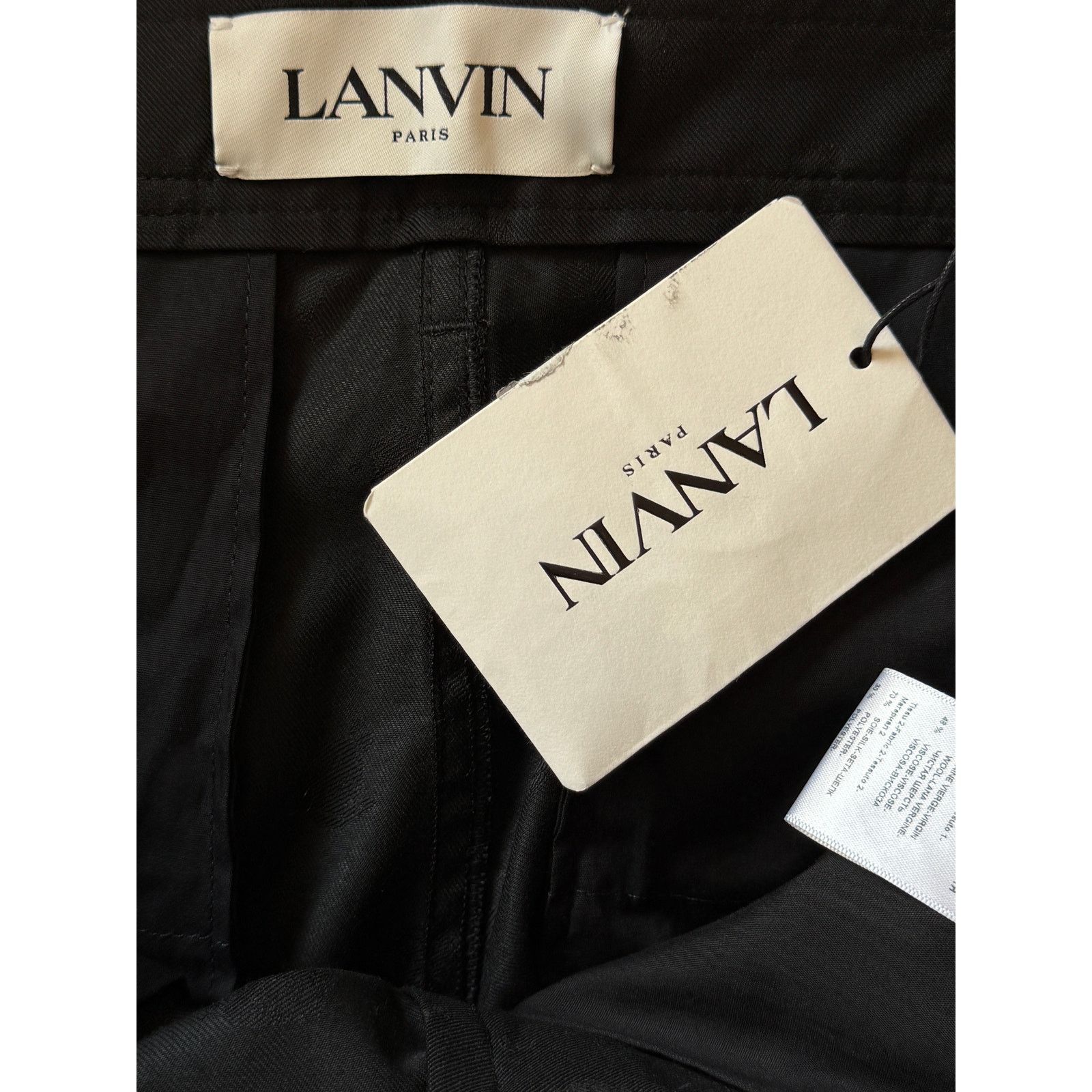 Lanvin Lanvin NWT Full Black Wool Tuxedo Size 48R - 7 Thumbnail